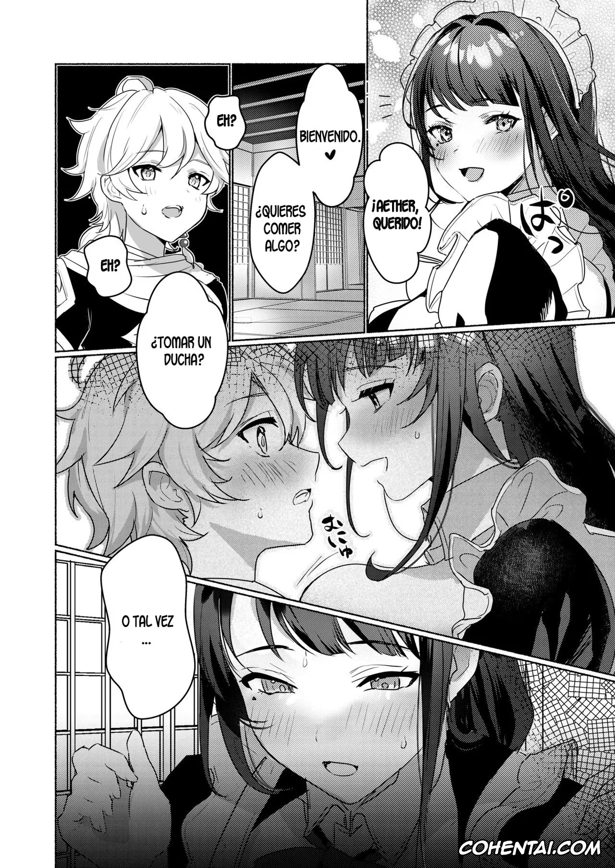 Genshin Impact hentai, Aether hentai, Raiden Shogun hentai, Sara Kujou hentai, Inazuma Da-Maid Chaya ~Itsumo yori Ecchi na Kibun no Maid-san to Cosplay Ecchi~ (Genshin Impact), pagina 3