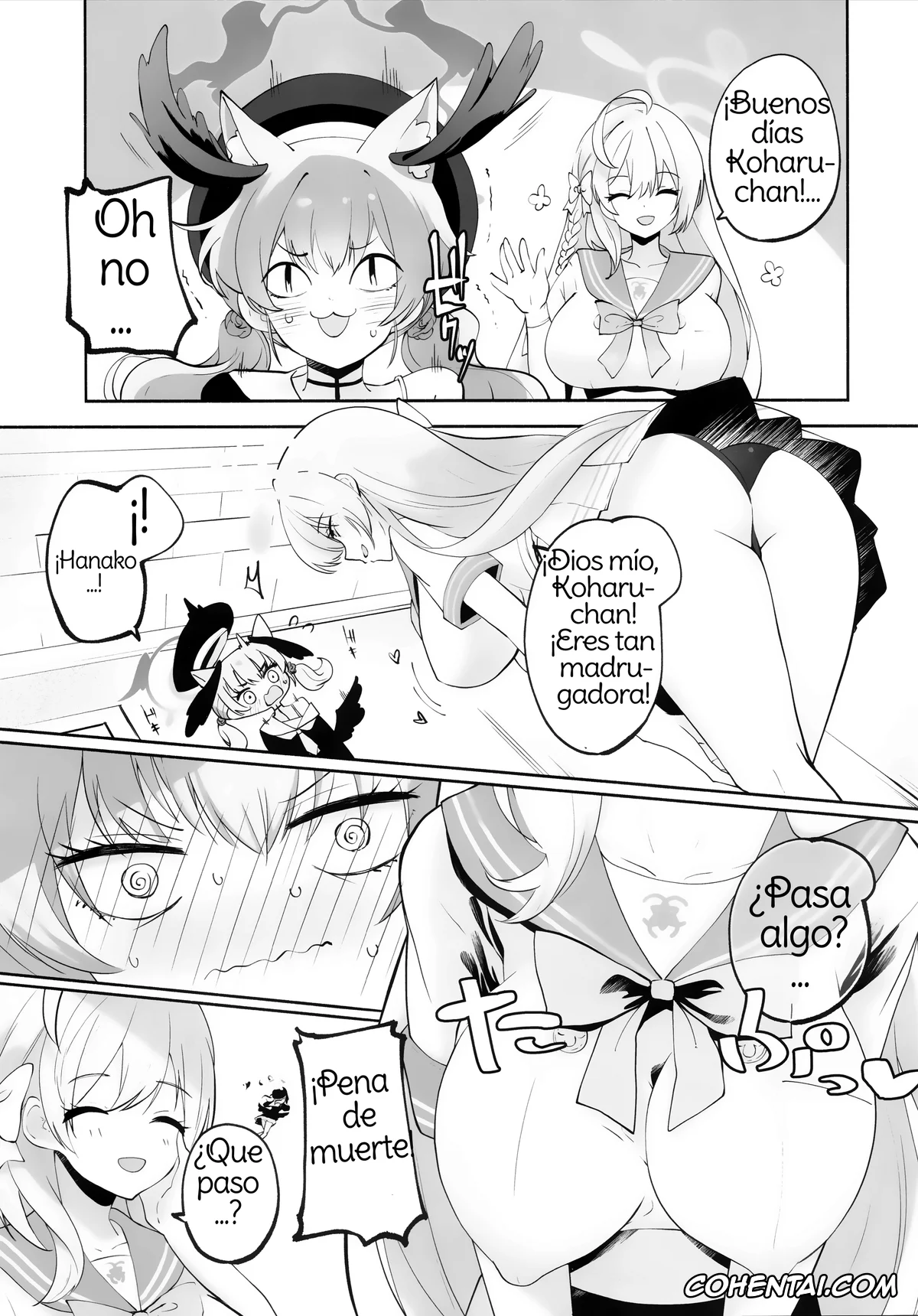 Blue Archive hentai, Koharu Shimoe hentai, Mika Misono hentai, Koharu-chan tte Sounanda (Blue Archive), pagina 6