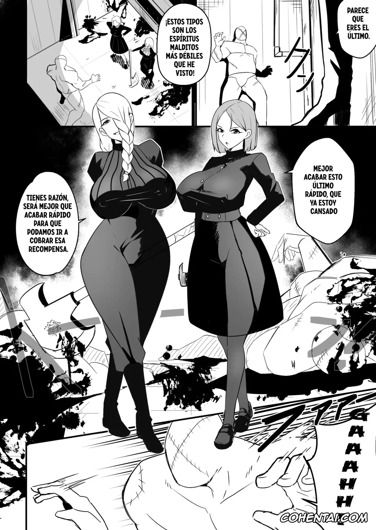Jujutsu Kaisen hentai, Mei Mei hentai, Nobara Kugisaki hentai, Jujutsushi wa Maketa (Jujutsu Kaisen), pagina 3