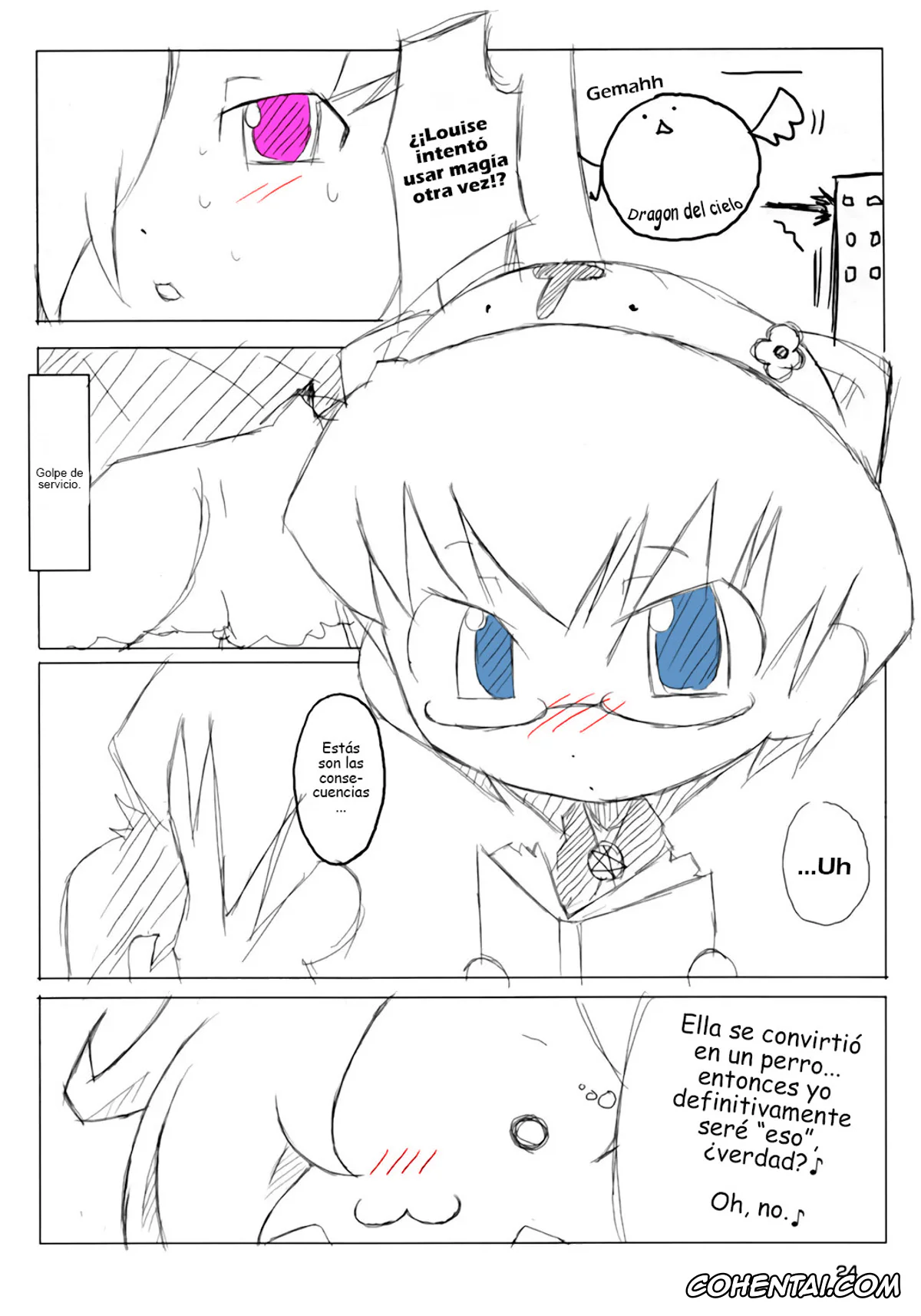 Zero No Tsukaima | The Familiar Of Zero porno, Louise Francoise Le Blanc de La Valliere porno, Goshujinsama no Momoiro Pantsu (Zero no Tsukaima), pagina 23