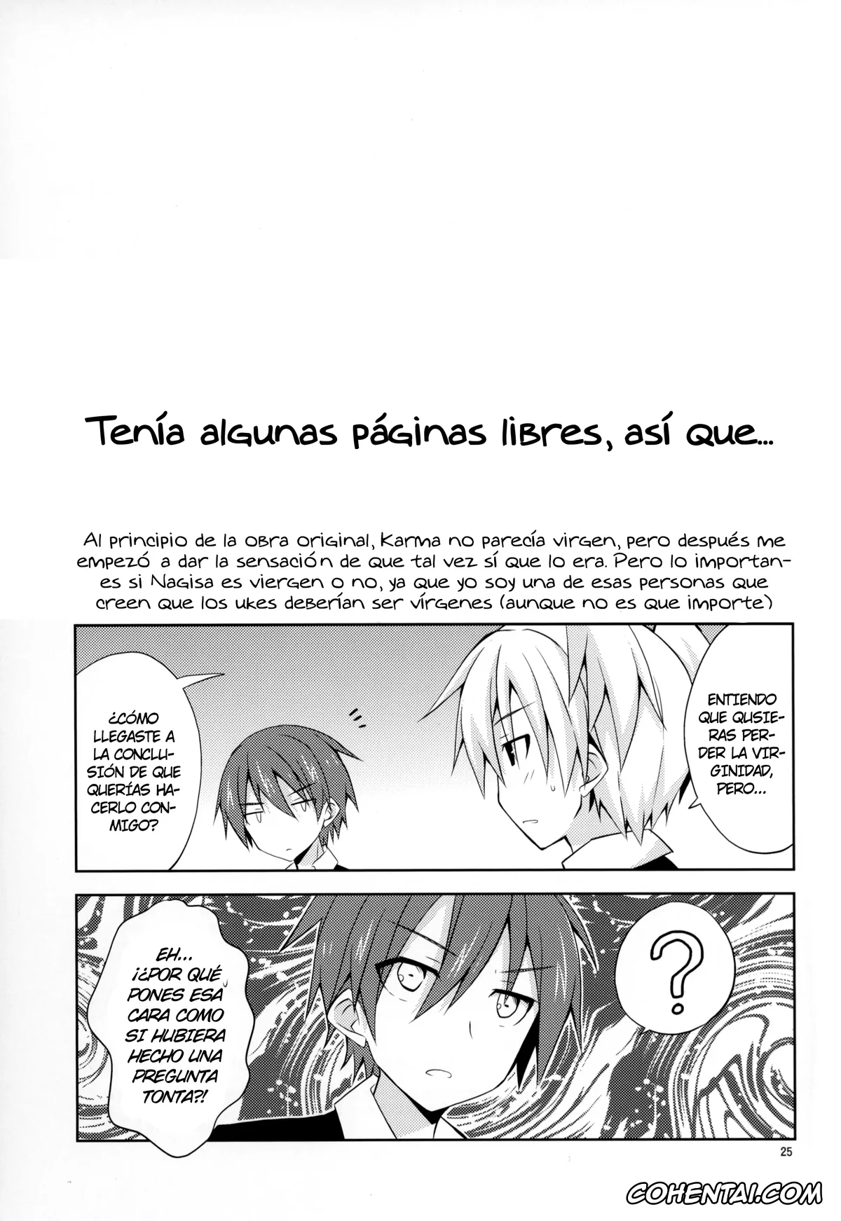 Ansatsu Kyoushitsu | Assassination Classroom hentai, Karma Akabane hentai, Nagisa Shiota hentai, Kimi ni Shika Dekinai Koto (Ansatsu Kyoushitsu), pagina 24