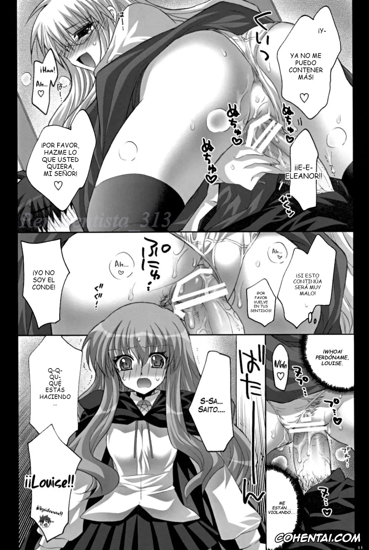 Zero No Tsukaima | The Familiar Of Zero xxx, Cattleya Yvette La Baume Le Blanc De La Fontaine xxx, Eleanor Albertine Le Blanc De La Blois De La Valliere xxx, Louise Francoise Le Blanc de La Valliere xxx, Saito Hiraga xxx, THREAT WIZARD (Zero no Tsukaima), pagina 10