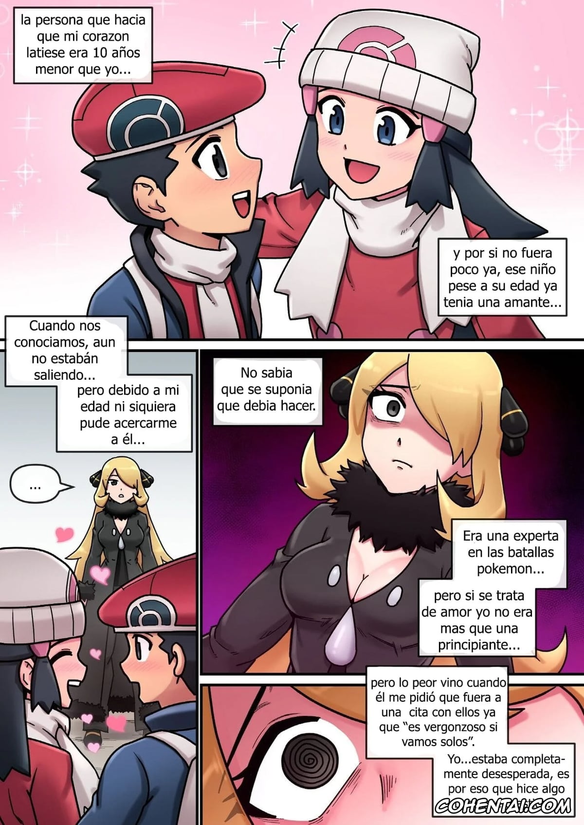 Pokemon | Pocket Monsters hentai, Cynthia hentai, El Primer Amor de Cynthia (Pokemon Sword and Shield), pagina 3