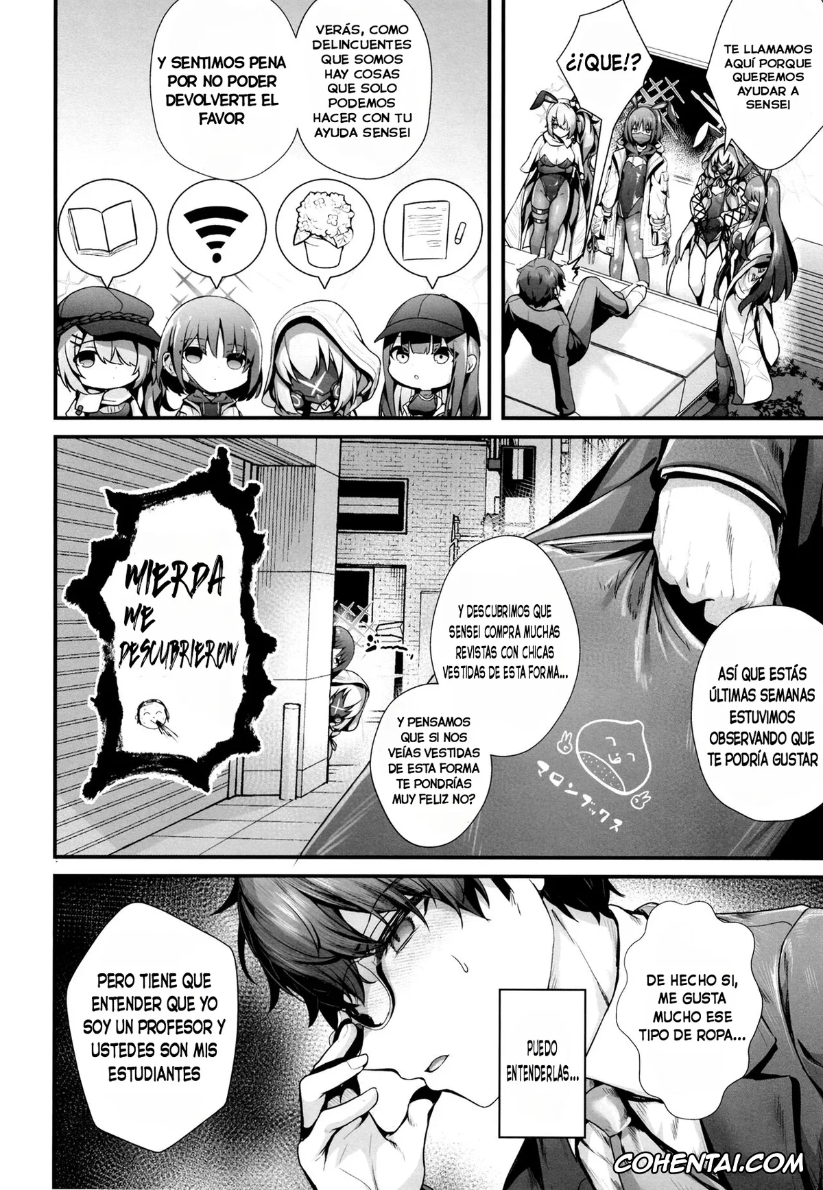 Blue Archive hentai, Atsuko Hakari hentai, Hiyori Tsuchinaga hentai, Misaki Imashino hentai, Saori Joumae hentai, Sensei hentai, Bunny+ (Blue Archive), pagina 6