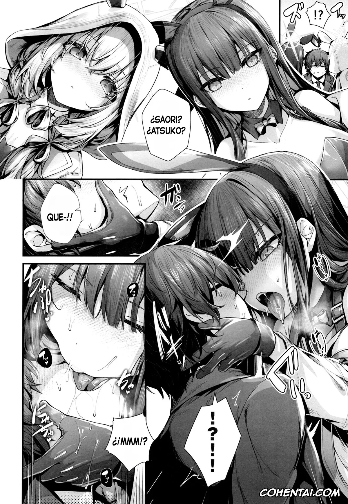 Blue Archive xxx, Atsuko Hakari xxx, Hiyori Tsuchinaga xxx, Misaki Imashino xxx, Saori Joumae xxx, Sensei xxx, Bunny+ (Blue Archive), pagina 16