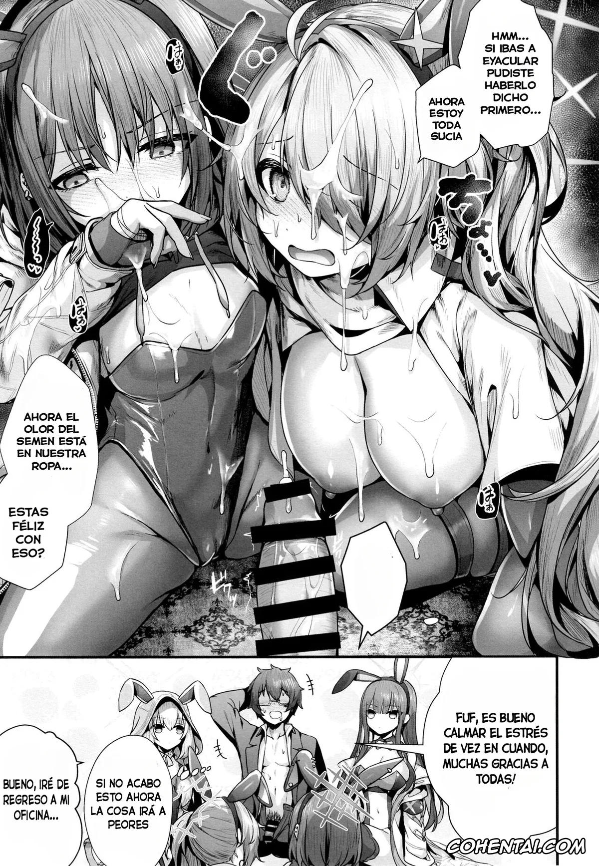 Blue Archive xxx, Atsuko Hakari xxx, Hiyori Tsuchinaga xxx, Misaki Imashino xxx, Saori Joumae xxx, Sensei xxx, Bunny+ (Blue Archive), pagina 19