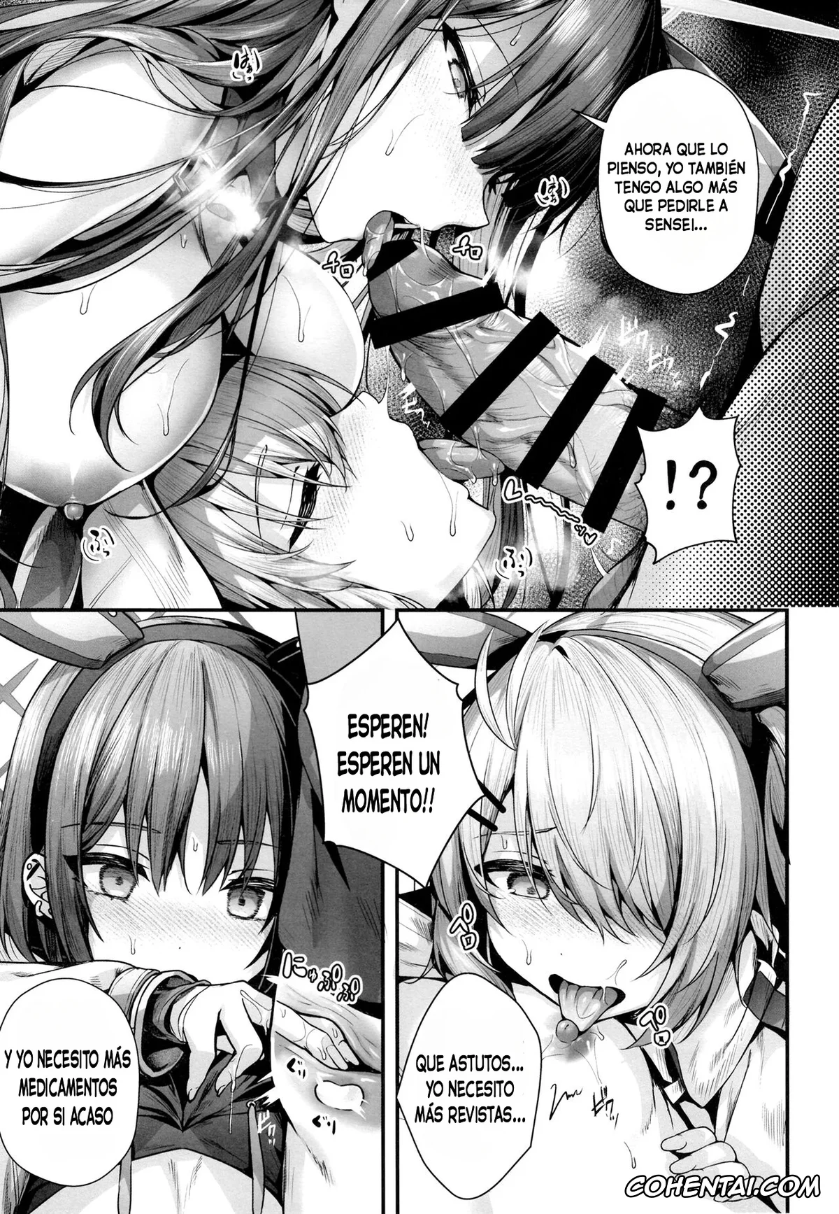 Blue Archive hentai, Atsuko Hakari hentai, Hiyori Tsuchinaga hentai, Misaki Imashino hentai, Saori Joumae hentai, Sensei hentai, Bunny+ (Blue Archive), pagina 45