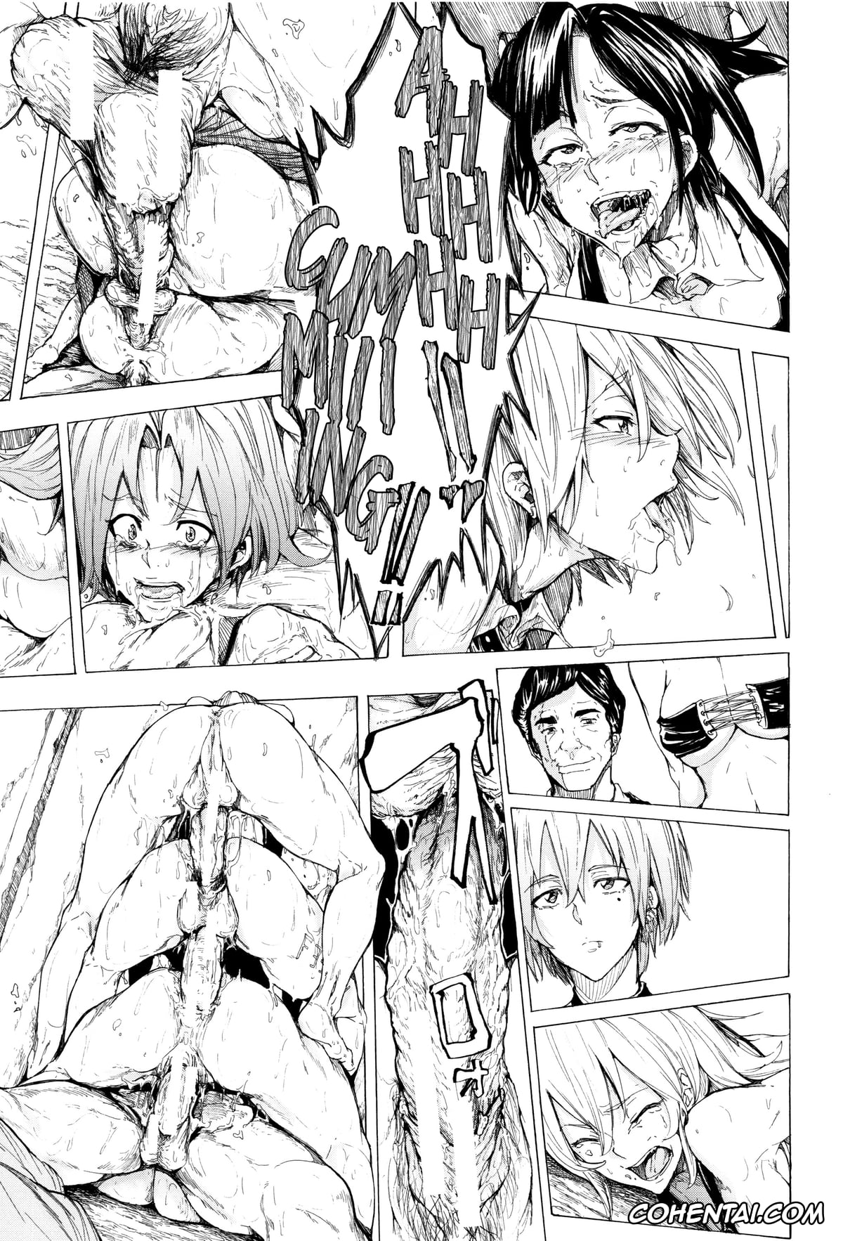 Manga porno, Tankoubon porno, Juurin no Ame, pagina 176