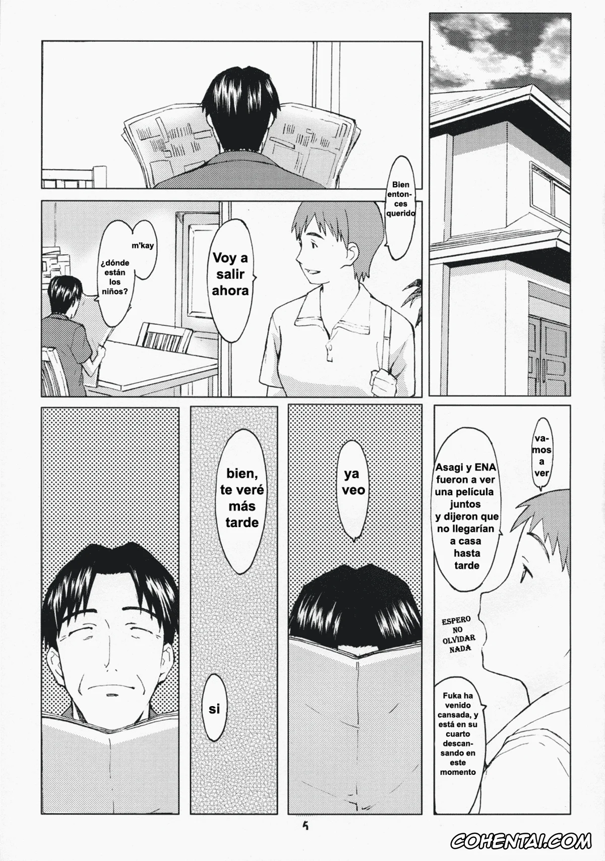 Yotsubato! xxx, Fuuka Ayase xxx, Mr. Ayase xxx, NATSUKAZE! #1 (Yotsubato!), pagina 4
