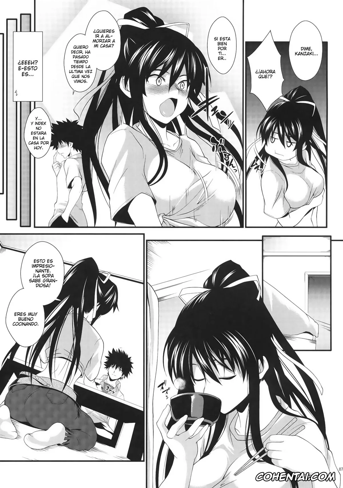 Toaru Project hentai, Itsuwa hentai, Kaori Kanzaki hentai, Touma Kamijou hentai, Amakusa Moyou na Yon % Plus (Toaru Majutsu no Index), pagina 6