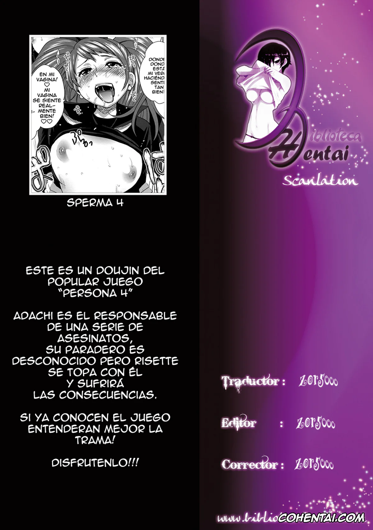 Persona 4 porno, Rise Kujikawa porno, Tohru Adachi porno, Sperma4 (Persona 4), pagina 2