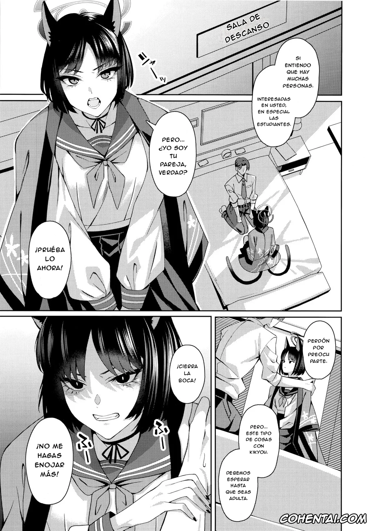 Blue Archive hentai, Kazusa Kyouyama hentai, Kikyou Kiryuu hentai, Sensei hentai, Neko. (Blue Archive), pagina 12