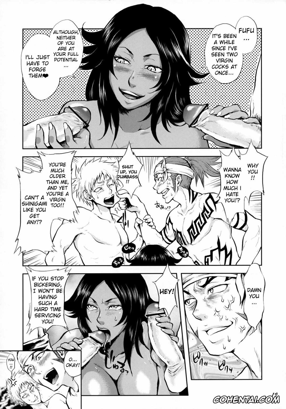 Bleach xxx, Ichigo Kurosaki xxx, Kisuke Urahara xxx, Renji Abarai xxx, Yoruichi Shihoin xxx, Yukemuri NyanNyan Jiken (Bleach), pagina 19