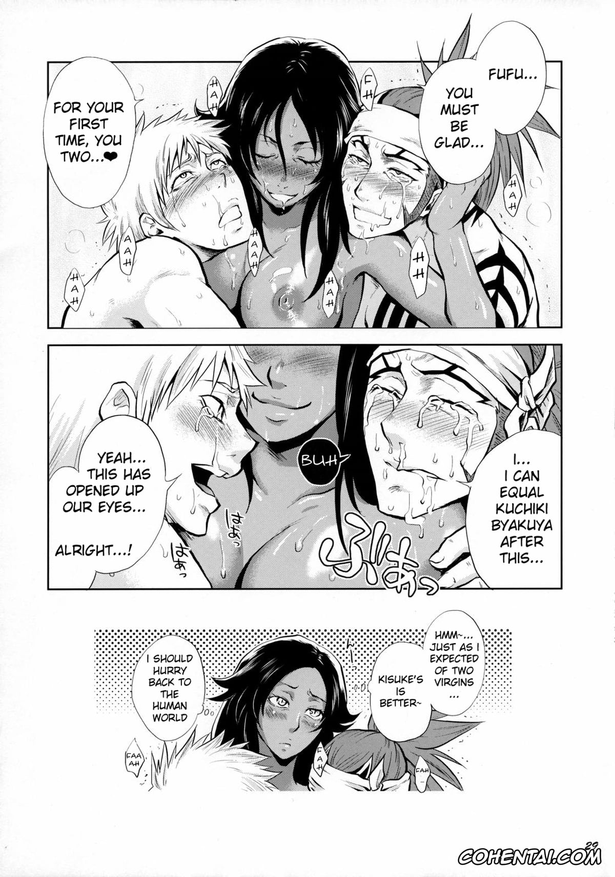 Bleach porno, Ichigo Kurosaki porno, Kisuke Urahara porno, Renji Abarai porno, Yoruichi Shihoin porno, Yukemuri NyanNyan Jiken (Bleach), pagina 29