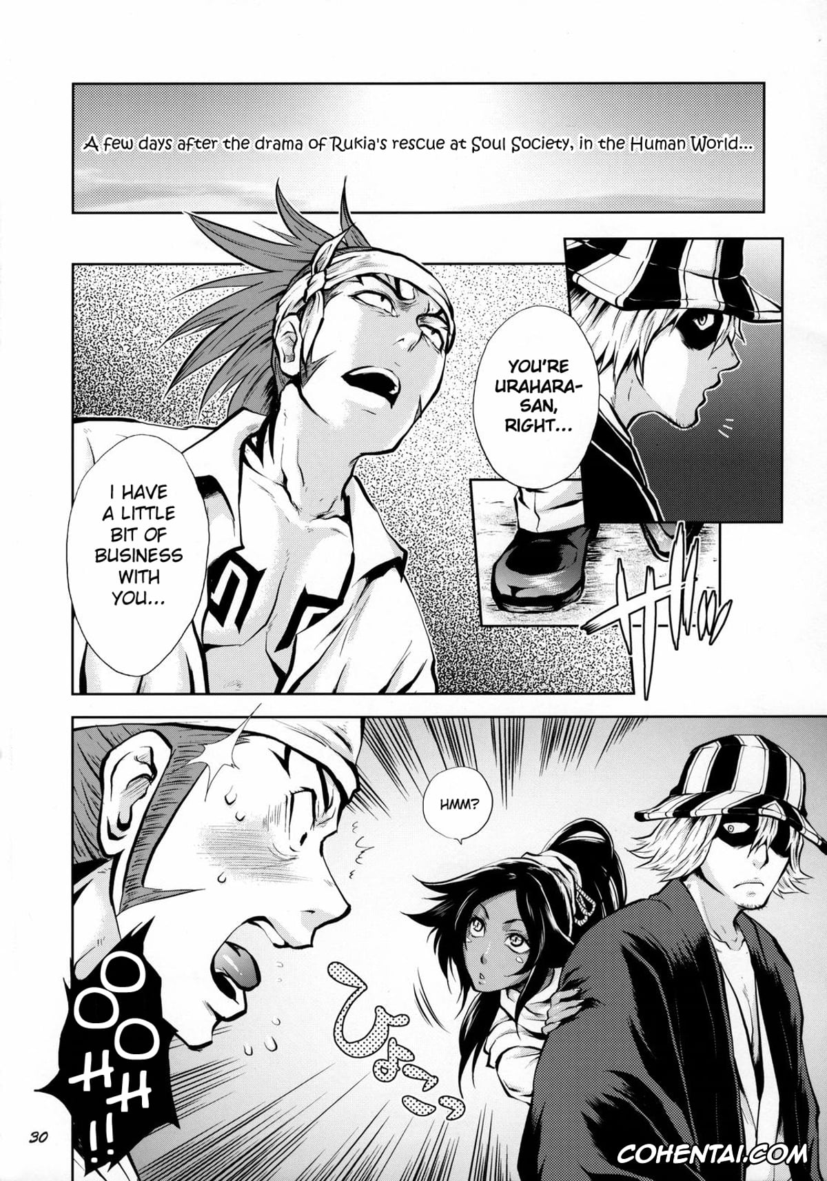 Bleach hentai, Ichigo Kurosaki hentai, Kisuke Urahara hentai, Renji Abarai hentai, Yoruichi Shihoin hentai, Yukemuri NyanNyan Jiken (Bleach), pagina 30
