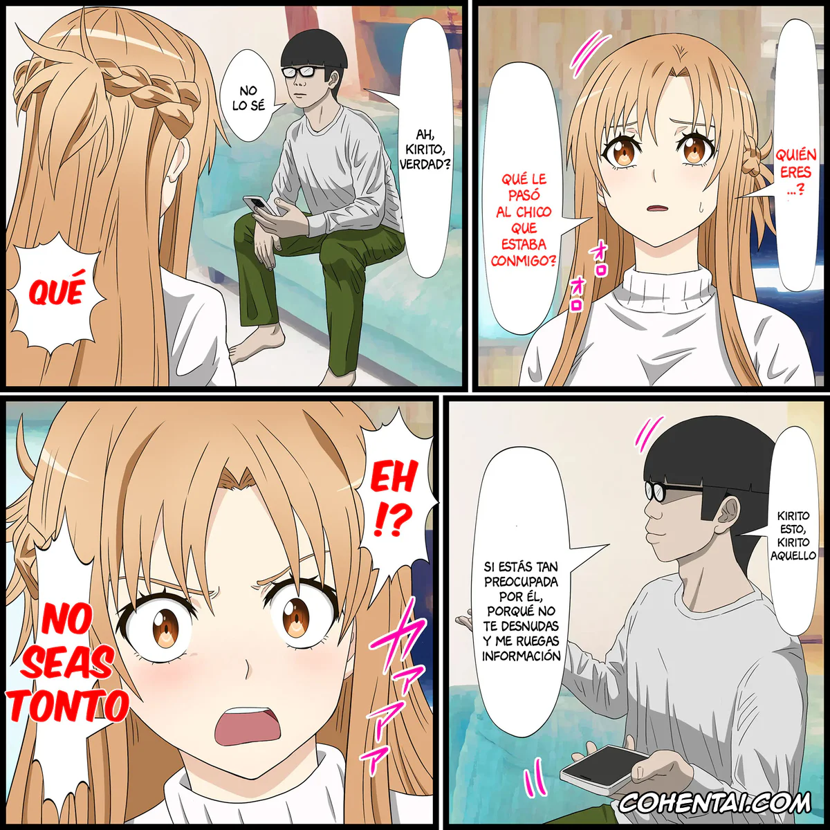 Sword Art Online xxx, Asuna Yuuki xxx, Anime Chara to Sex Dekiru Appli 14, Asuna Hen (Sword Art Online), pagina 4