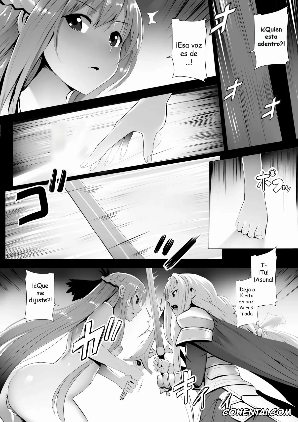 Sword Art Online hentai, Alice Zuberg hentai, Asuna Yuuki hentai, Kazuto Kirigaya | Kirito hentai, Futatsu no Sekai kara no Omoi (Sword Art Online), pagina 9