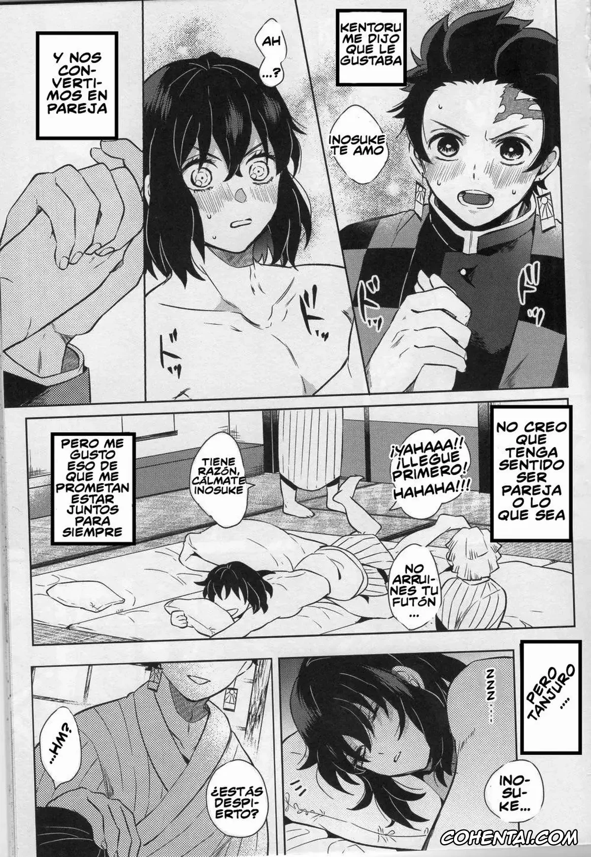 Kimetsu No Yaiba | Demon Slayer hentai, Inosuke Hashibira hentai, Tanjirou Kamado hentai, Kimochi Yosugite Komatte masu (Kimetsu no Yaiba), pagina 3