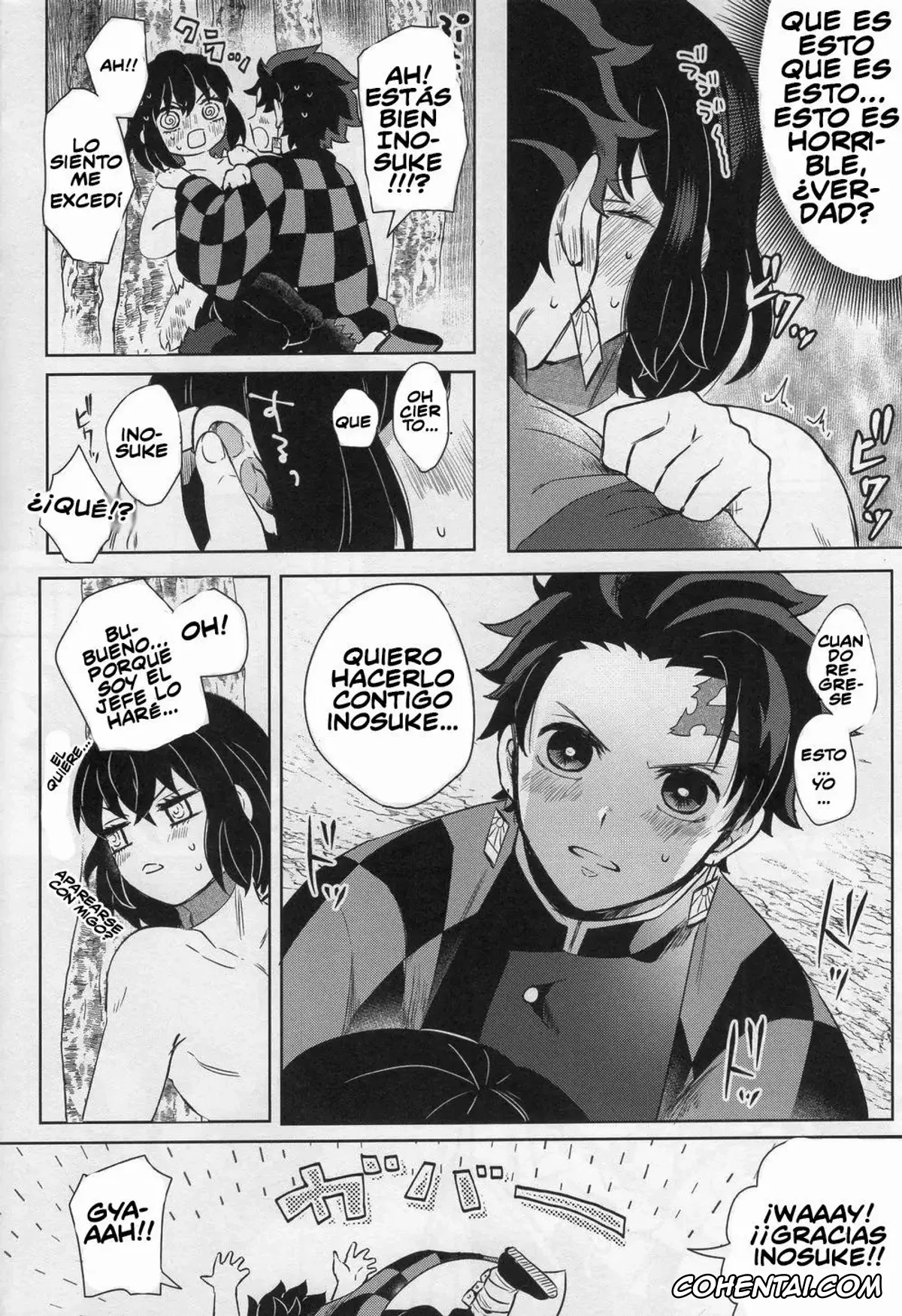 Kimetsu No Yaiba | Demon Slayer hentai, Inosuke Hashibira hentai, Tanjirou Kamado hentai, Kimochi Yosugite Komatte masu (Kimetsu no Yaiba), pagina 6