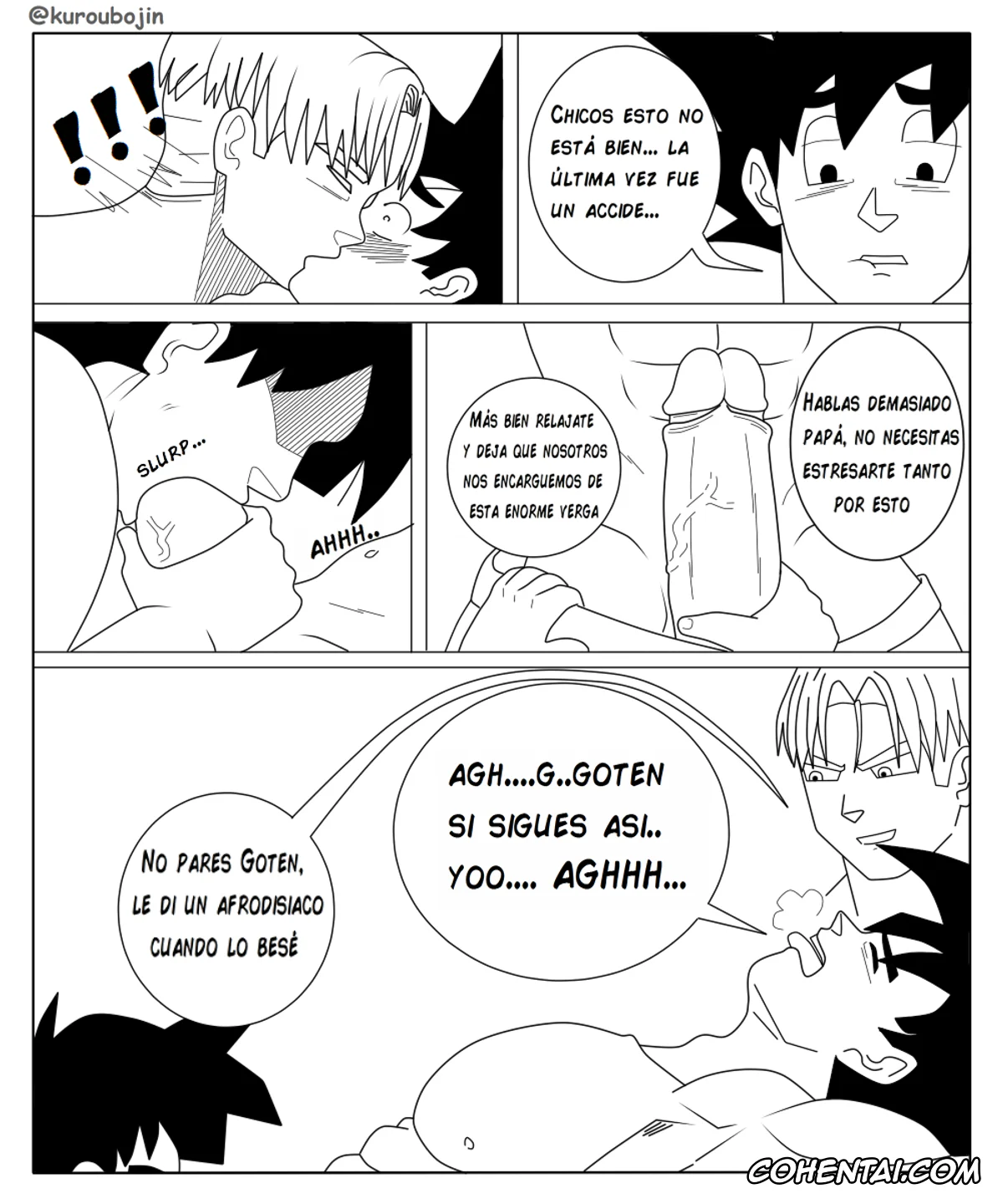 Dragon Ball xxx, Son Goku xxx, Son Goten xxx, Trunks Briefs xxx, Kuroubojin hyperbolic time room (Dragon Ball), pagina 4