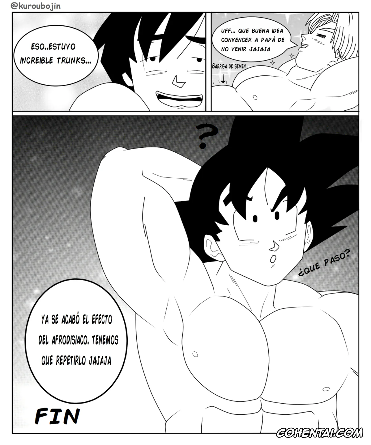 Dragon Ball hentai, Son Goku hentai, Son Goten hentai, Trunks Briefs hentai, Kuroubojin hyperbolic time room (Dragon Ball), pagina 9
