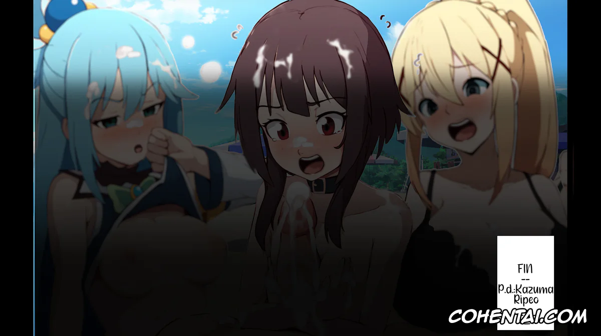Kono Subarashii Sekai ni Syukufuku o! xxx, Aqua xxx, Darkness | Lalatina Ford Dustiness xxx, Megumin xxx, Vacaciones en la playa con Aqua, Megumin y Darkness (Kono Subarashii Sekai ni Syukufuku o!), pagina 37