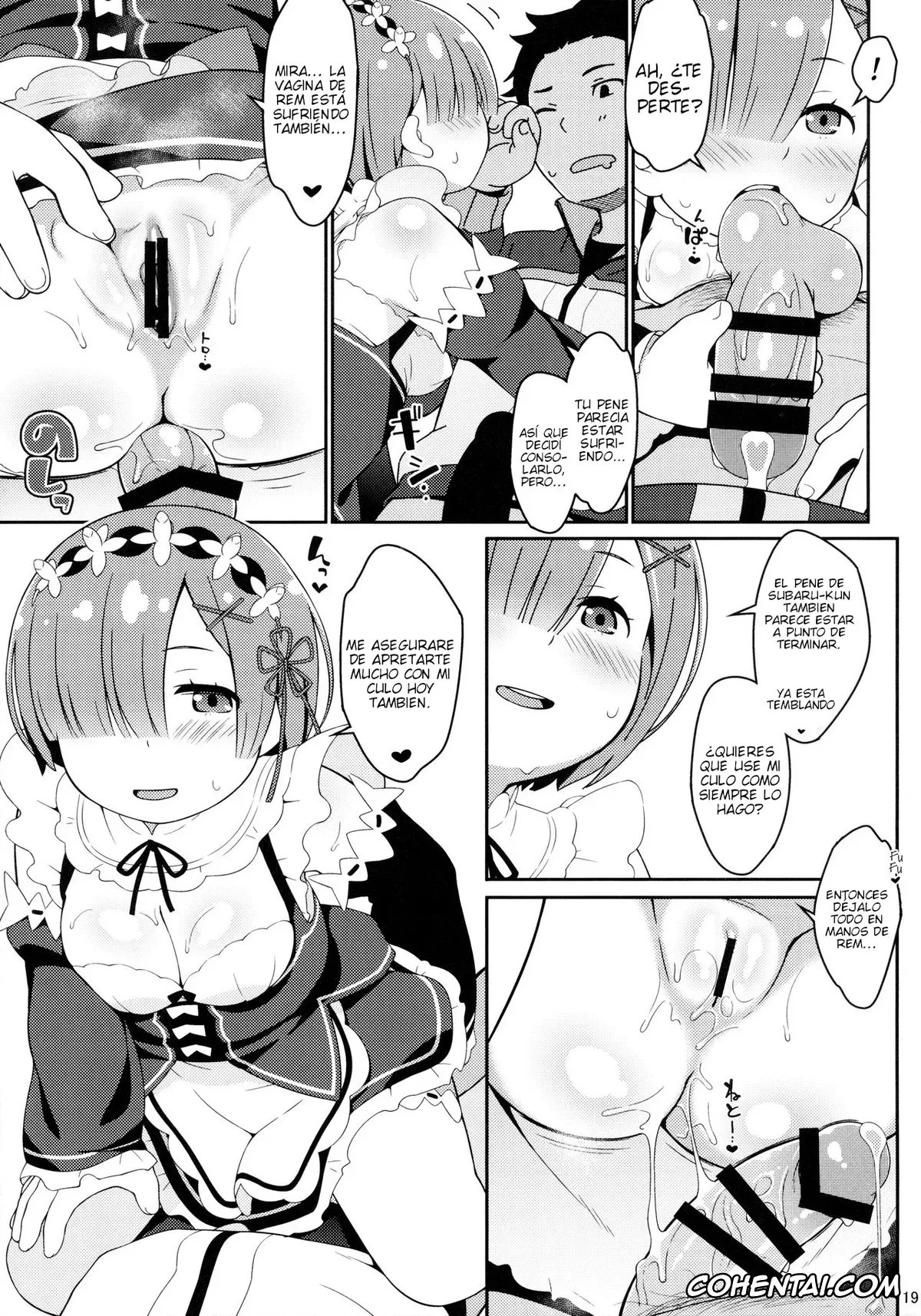 Re:Zero kara Hajimeru Isekai Seikatsu hentai, Rem hentai, Subaru Natsuki hentai, Barusu Kansatsu Nikki (Re:Zero Kara Hajimeru Isekai Seikatsu), pagina 18