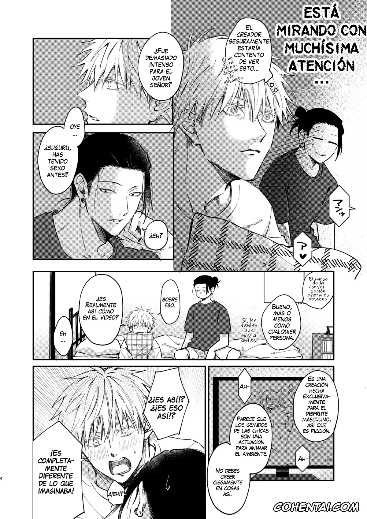 Jujutsu Kaisen hentai, Satoru Gojo hentai, Suguru Geto hentai, Yoru datte Omae to Shitai (Jujutsu Kaisen), pagina 3