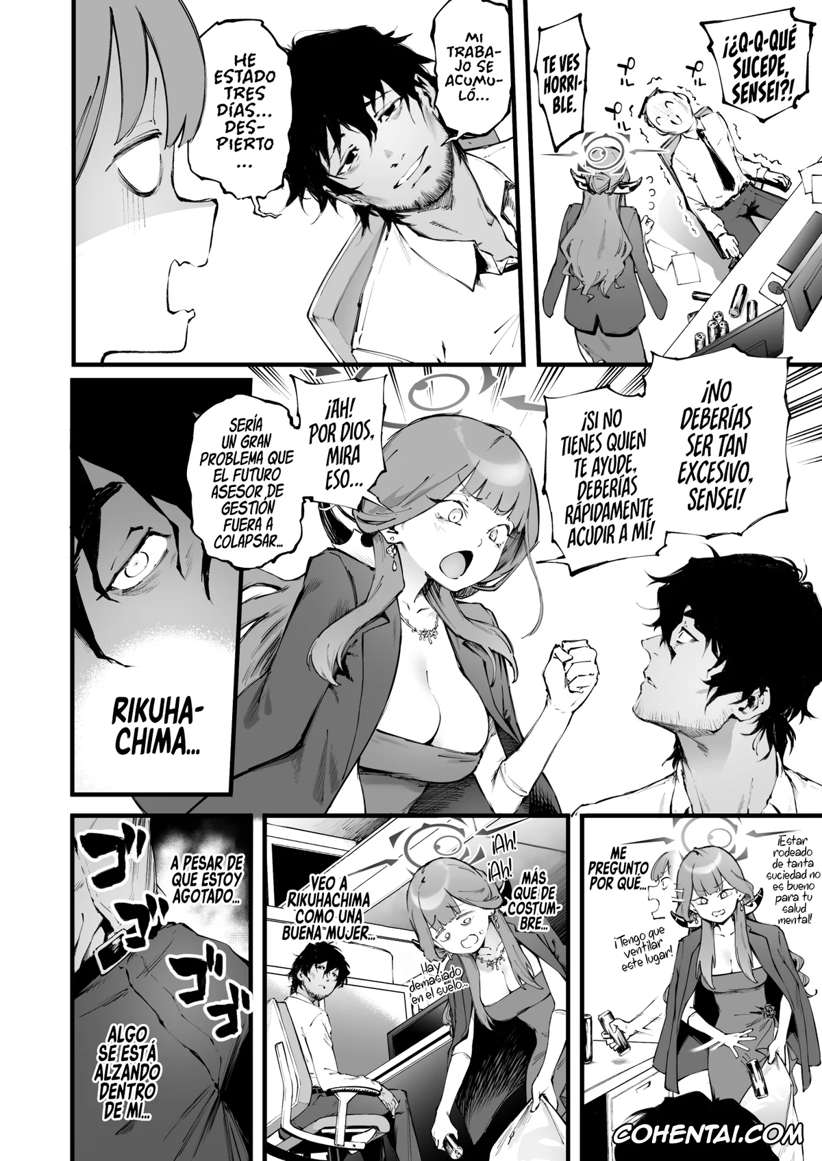 Blue Archive hentai, Aru Rikuhachima hentai, Sensei hentai, Suki da yo Rikuhachima (Blue Archive), pagina 9