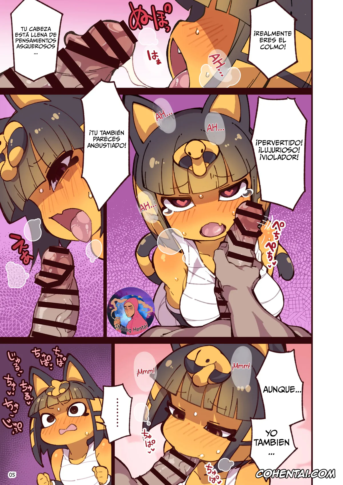 Animal Crossing porno, Ankha porno, Iron na Kakko no Nile-chan to Osesse Suru Hon Re (Animal Crossing), pagina 5