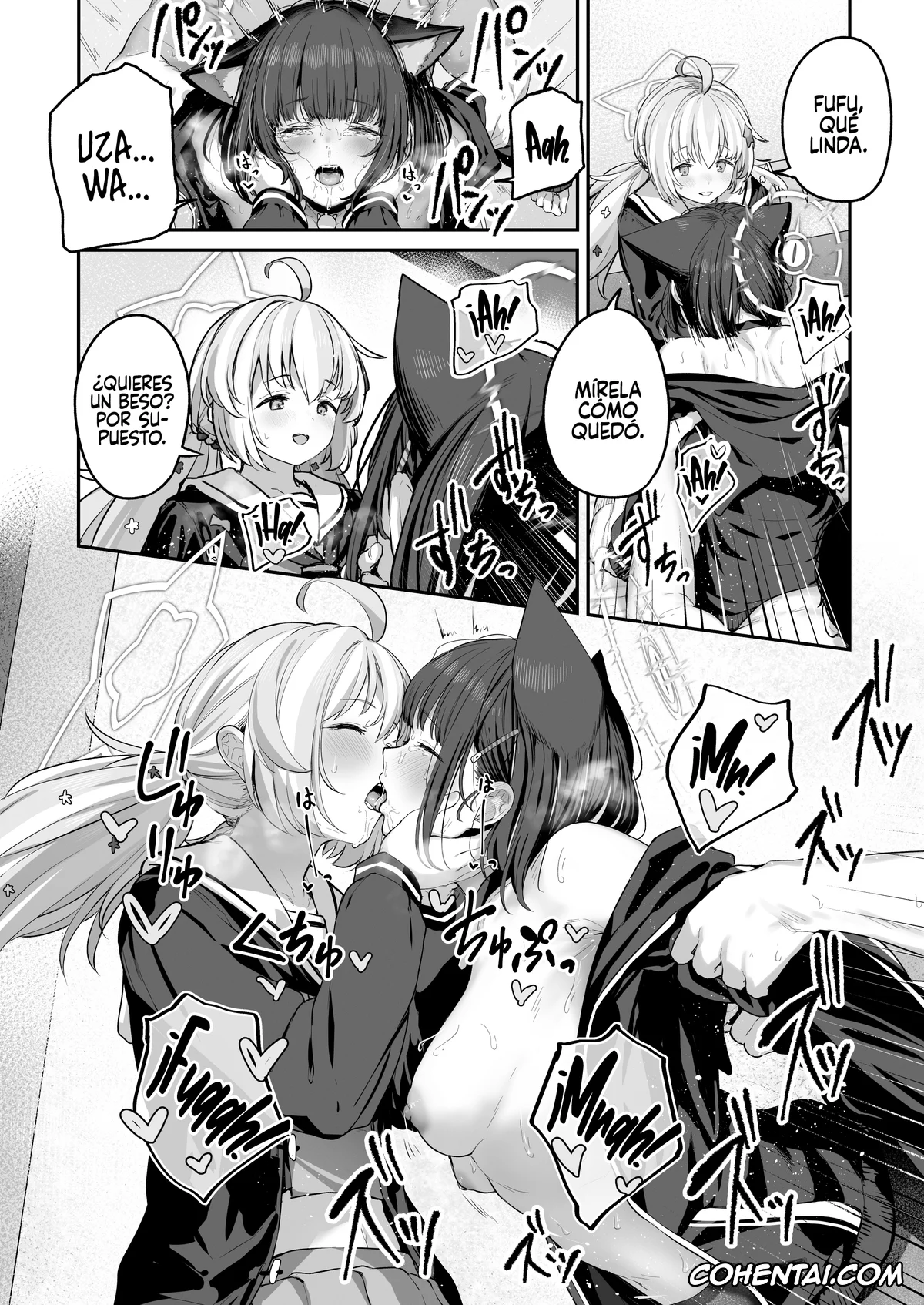 Blue Archive xxx, Kazusa Kyouyama xxx, Reisa Uzawa xxx, Sensei xxx, Tokoton Yacchau Kyouyama Kazusa 2 (Blue Archive), pagina 58