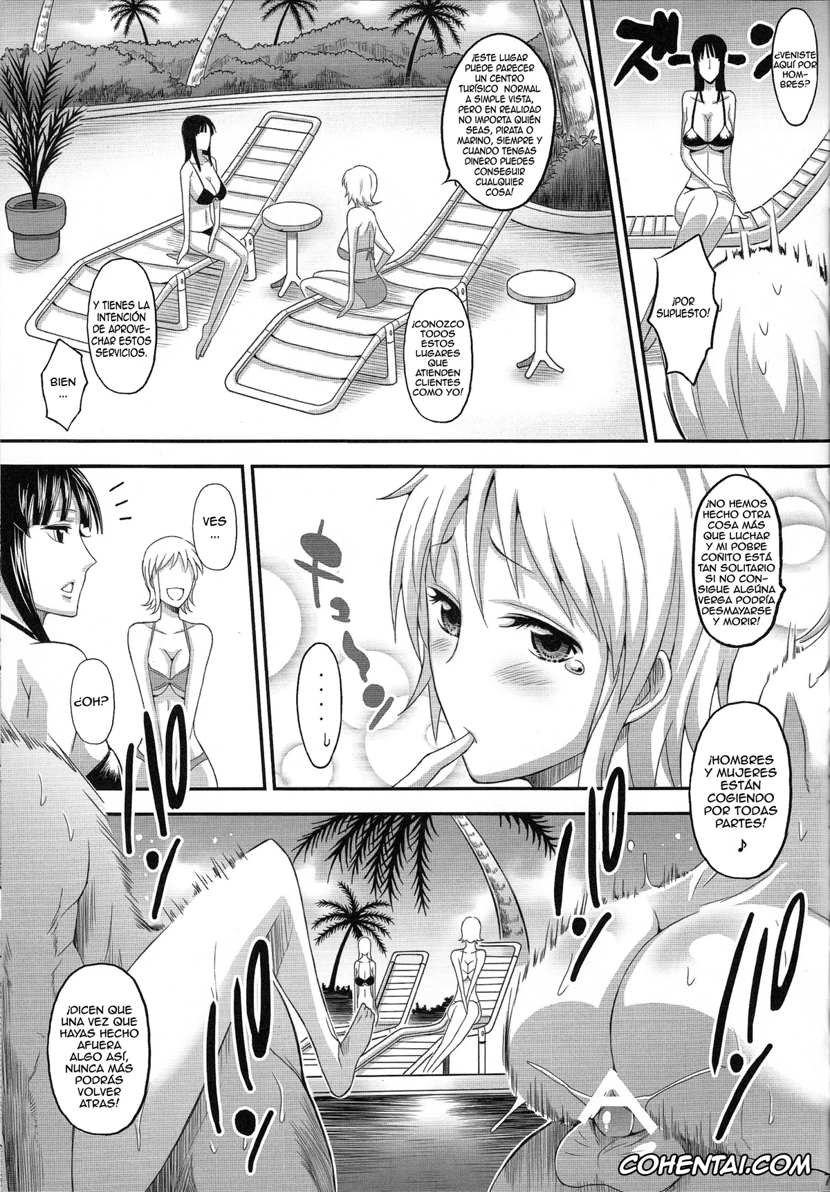One Piece hentai, Nami hentai, Nico Robin hentai, Rakuen Onna Kaizoku | Woman Pirate in Paradise (One Piece), pagina 6