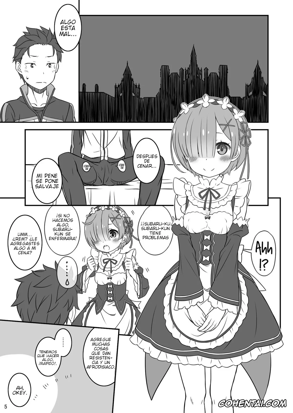 Re:Zero kara Hajimeru Isekai Seikatsu hentai, Ram hentai, Rem hentai, Subaru Natsuki hentai, Rem Ram Revolution (Re:Zero kara Hajimeru Isekai Seikatsu), pagina 3