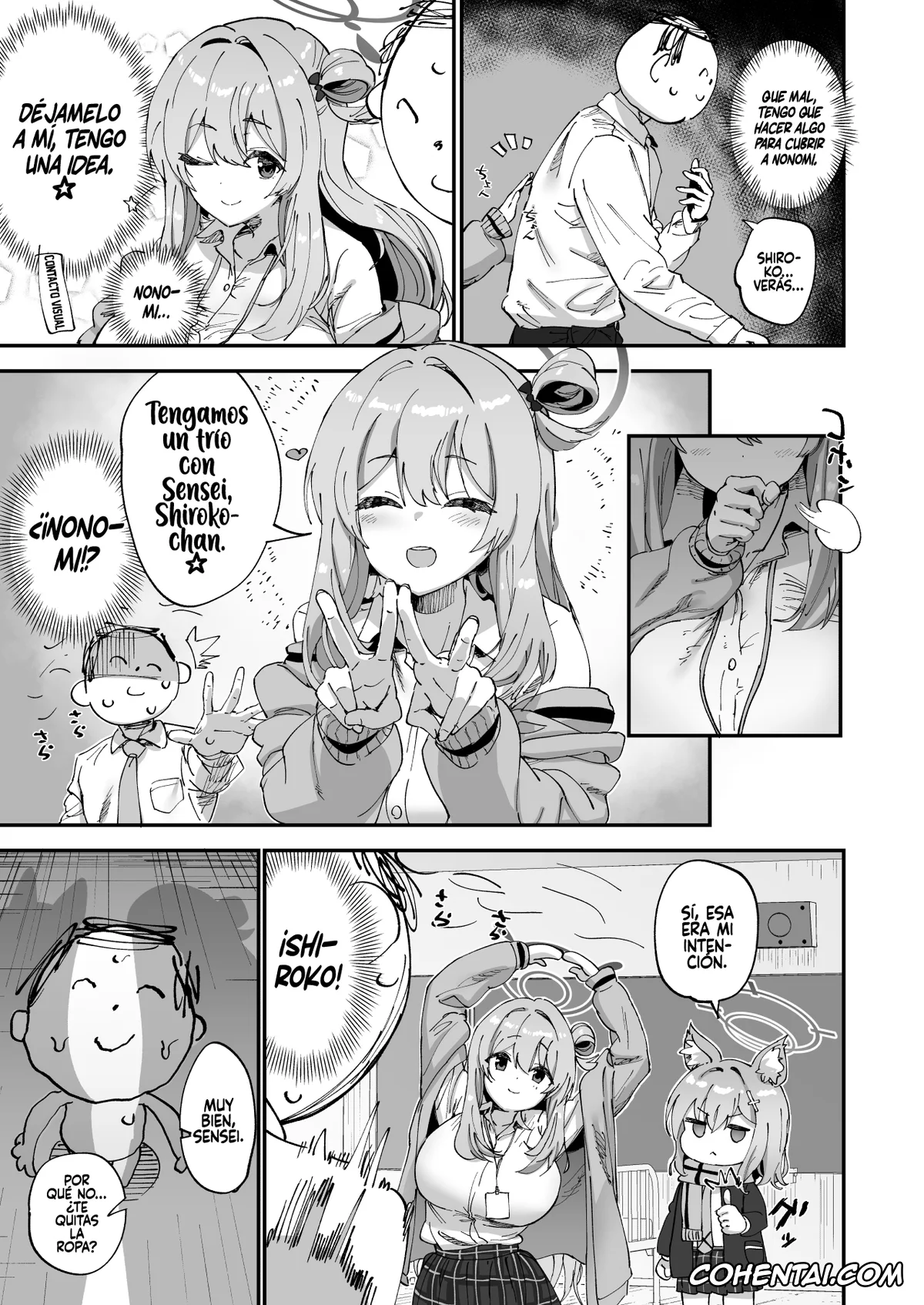 Blue Archive hentai, Nonomi Izayoi hentai, Sensei hentai, Shiroko Sunaookami hentai, 2 Nensei Archive (Blue Archive), pagina 6