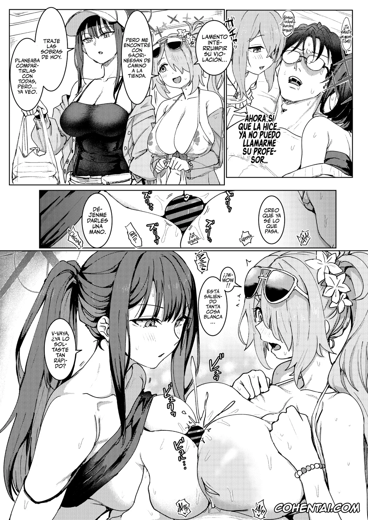 Blue Archive hentai, Atsuko Hakari hentai, Hiyori Tsuchinaga hentai, Misaki Imashino hentai, Saori Joumae hentai, Sensei hentai, SHESIDE AFTERSIDE (Blue Archive), pagina 12