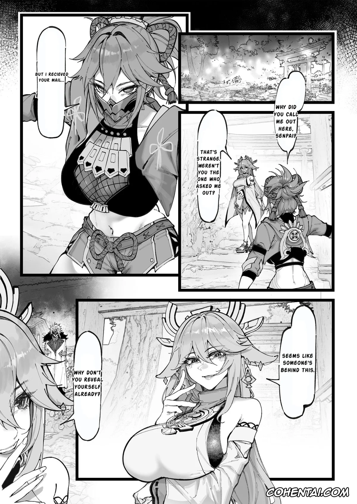 Genshin Impact hentai, Ayaka Kamisato hentai, Hilichurl hentai, Sara Kujou hentai, Shinobu Kuki hentai, Yae Miko hentai, Hakase no Kenkyuu 2 (Genshin Impact), pagina 3