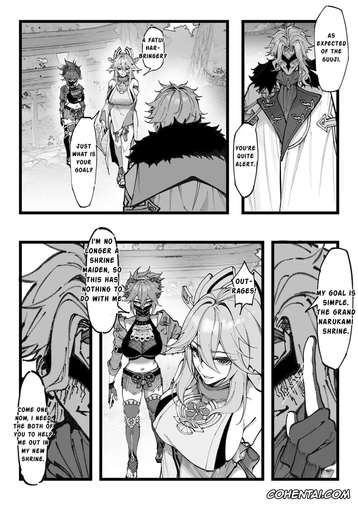 Genshin Impact xxx, Ayaka Kamisato xxx, Hilichurl xxx, Sara Kujou xxx, Shinobu Kuki xxx, Yae Miko xxx, Hakase no Kenkyuu 2 (Genshin Impact), pagina 4
