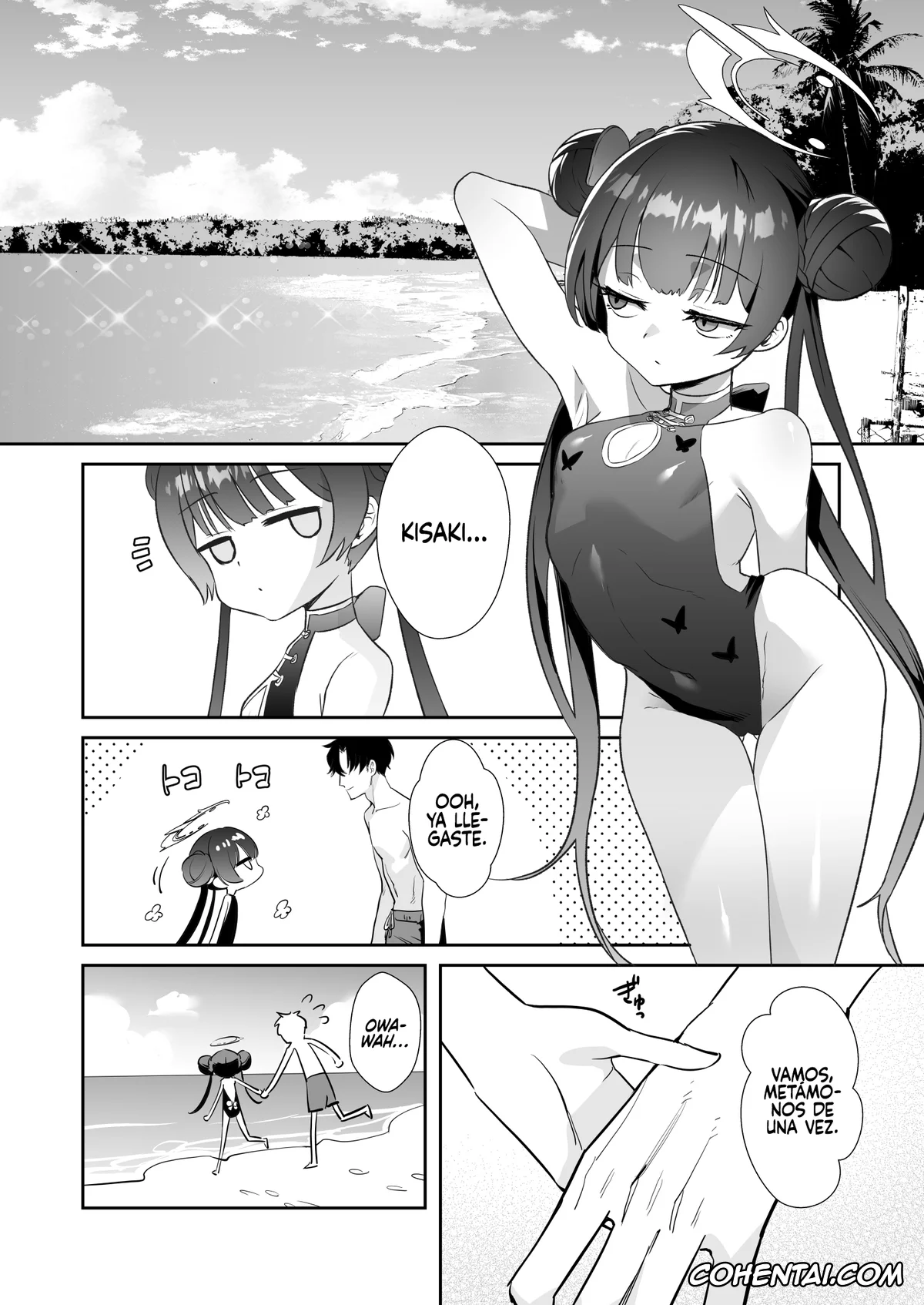 Blue Archive hentai, Kisaki Ryuuge hentai, Sensei hentai, Monshu-sama wa Atsuin desu! ~Otona no Dosukebe Taisou Hen~ (Blue Archive), pagina 3