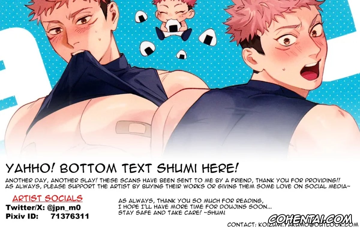Jujutsu Kaisen porno, Satoru Gojo porno, Yuuji Itadori porno, Totsujo Nyuubu Shitekita Danshi ga Erosugite Nanmo okoranai hazu ga naku (Jujutsu Kaisen), pagina 26