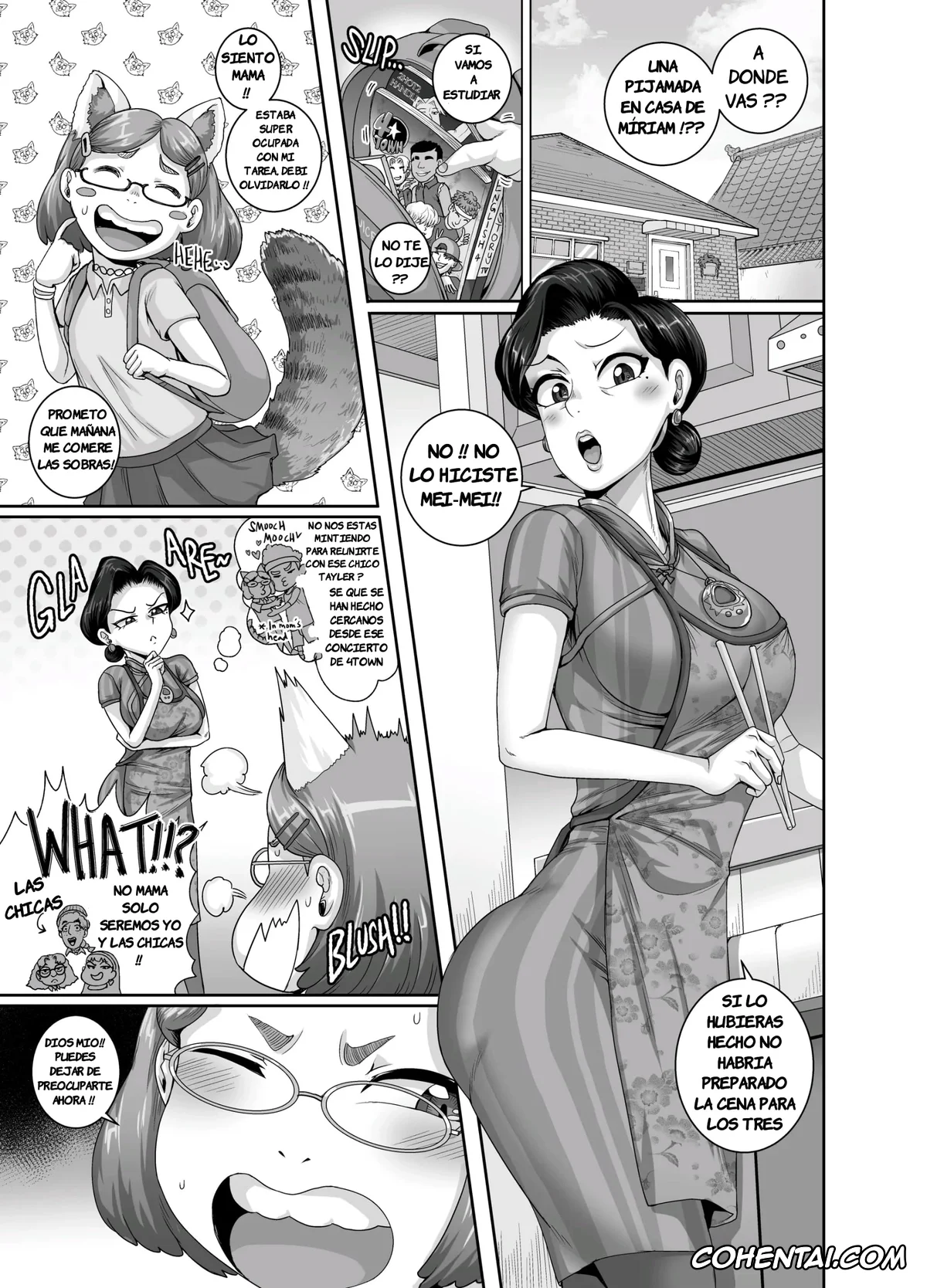 Turning Red porno, Jin Lee porno, Ming Lee porno, Tsuma wa Tokidoki Ecchi Panda, pagina 2