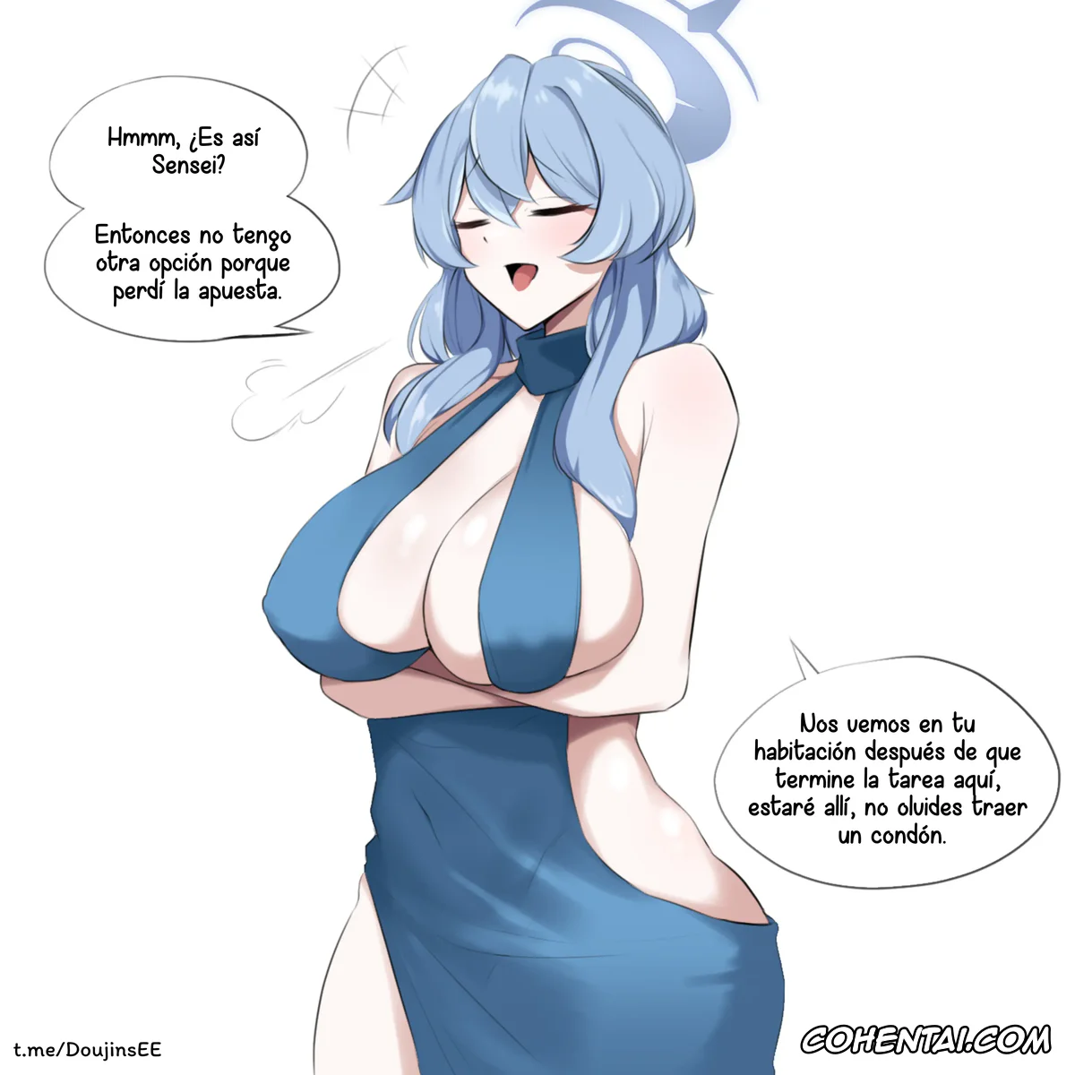 Blue Archive xxx, Ako Amau xxx, Vestido de noche Ako NTR (Blue Archive), pagina 1