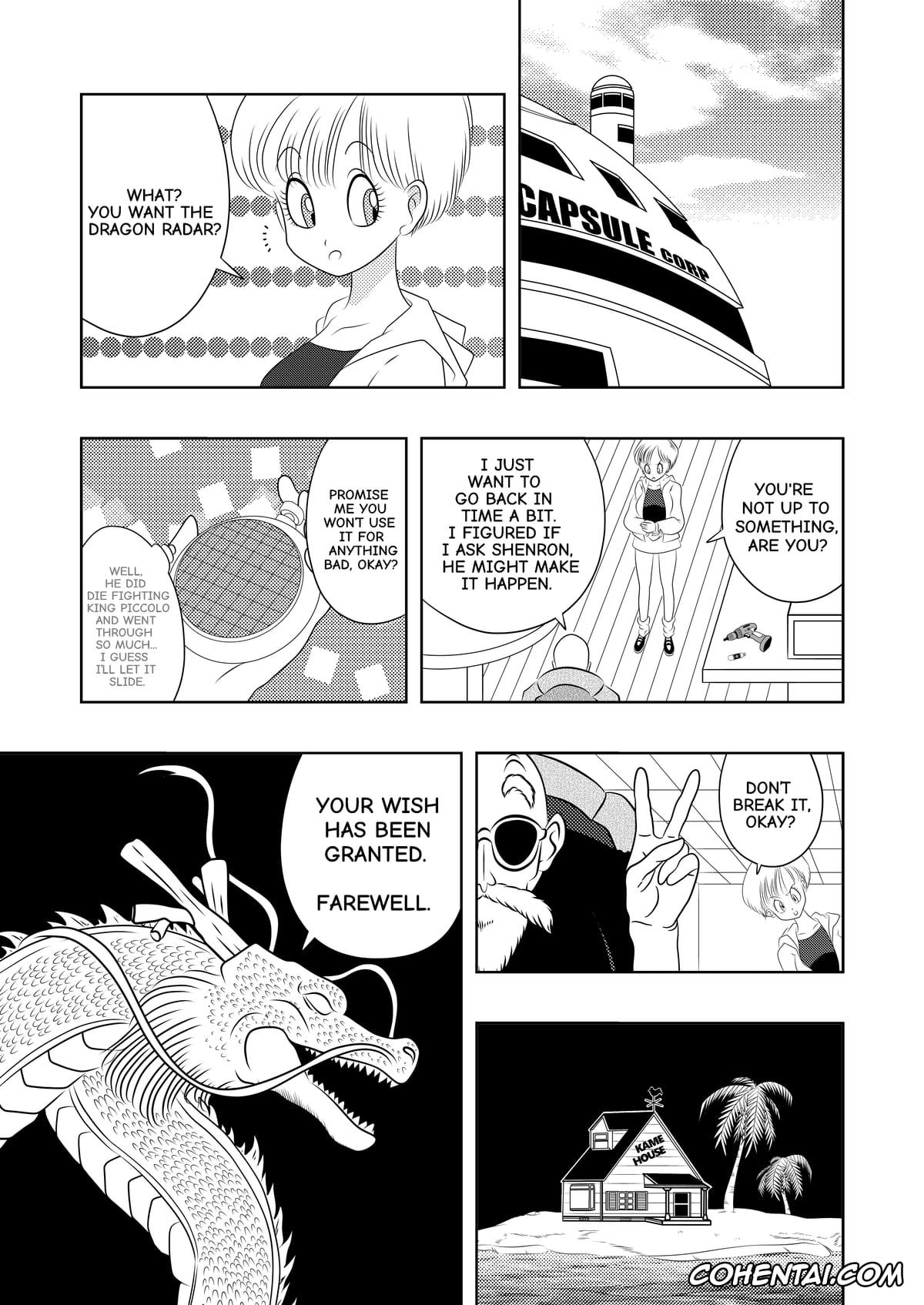 Dragon Ball hentai, Bulma Briefs hentai, Master Roshi hentai, Revenge on Frypan Mountain (Dragon Ball), pagina 3