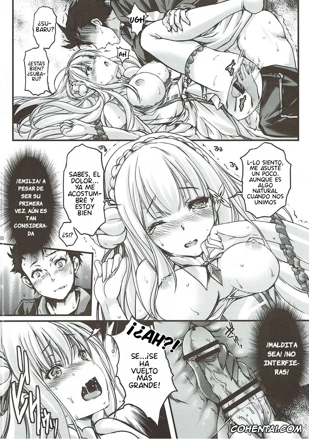 Re:Zero kara Hajimeru Isekai Seikatsu hentai, Emilia hentai, Rem hentai, Subaru Natsuki hentai, Re:Zero kara Hajimeru Happy End!? – Re:Happy ending from zero (Re:Zero kara Hajimeru Isekai Seikatsu), pagina 9
