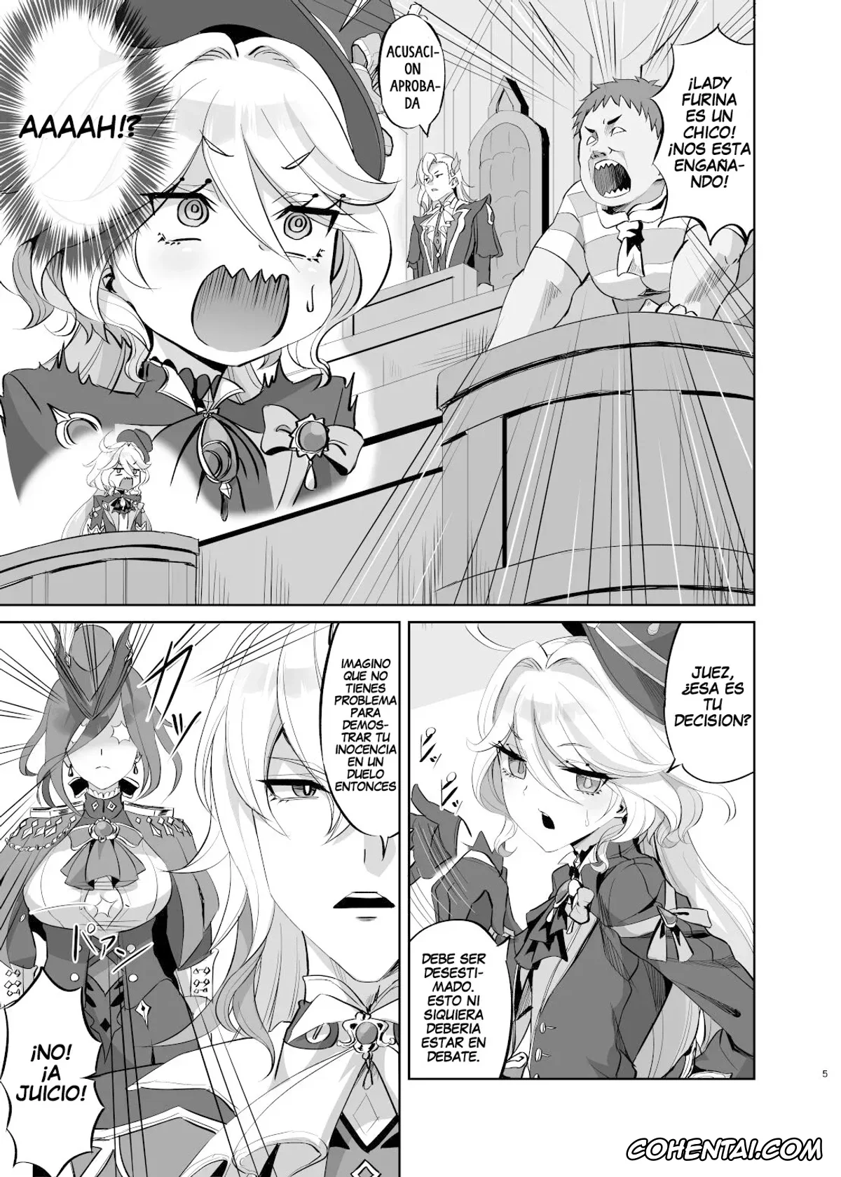 Genshin Impact xxx, Focalors | Lady Furina xxx, Boku wa Otokonoko ja Nai! ~Suijin Dansei Giwaku Saiban Gijiroku~ (Genshin Impact), pagina 4
