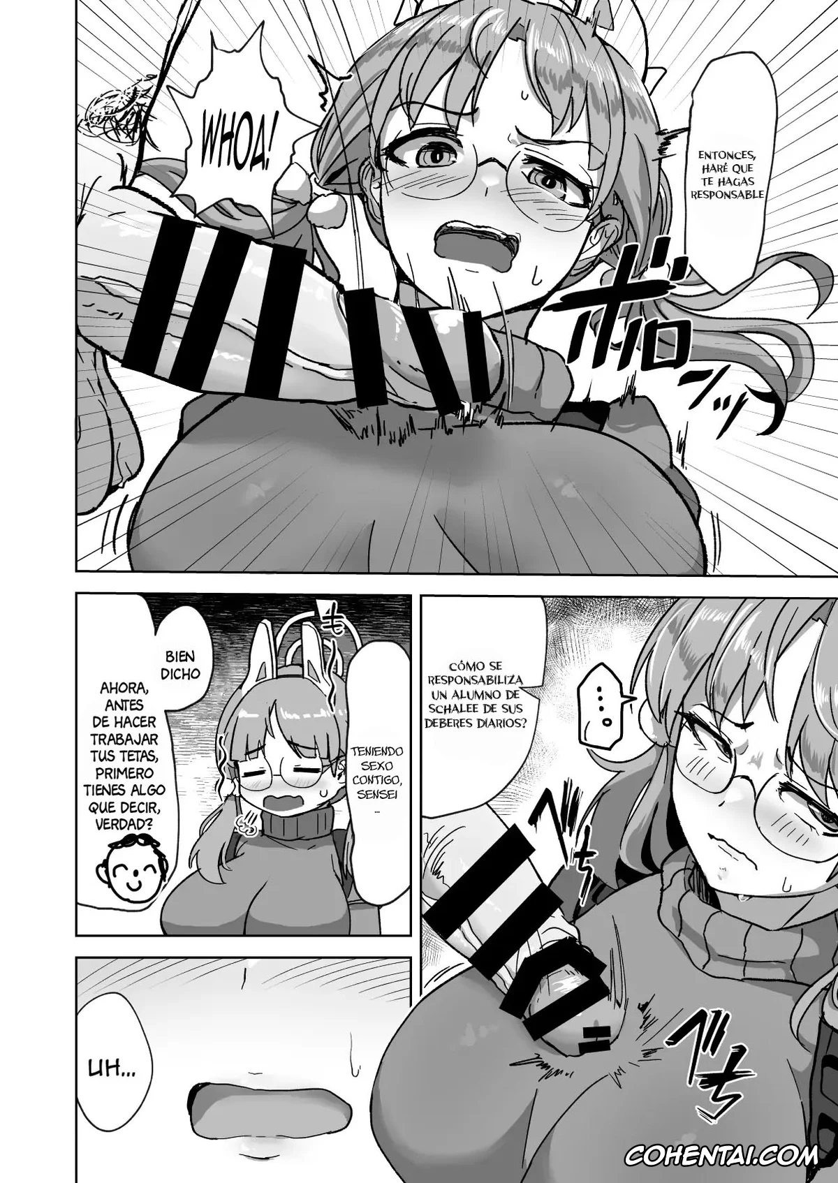 Blue Archive hentai, Moe Kazekura hentai, Sensei hentai, Hame Tsutsu! (Blue Archive), pagina 3