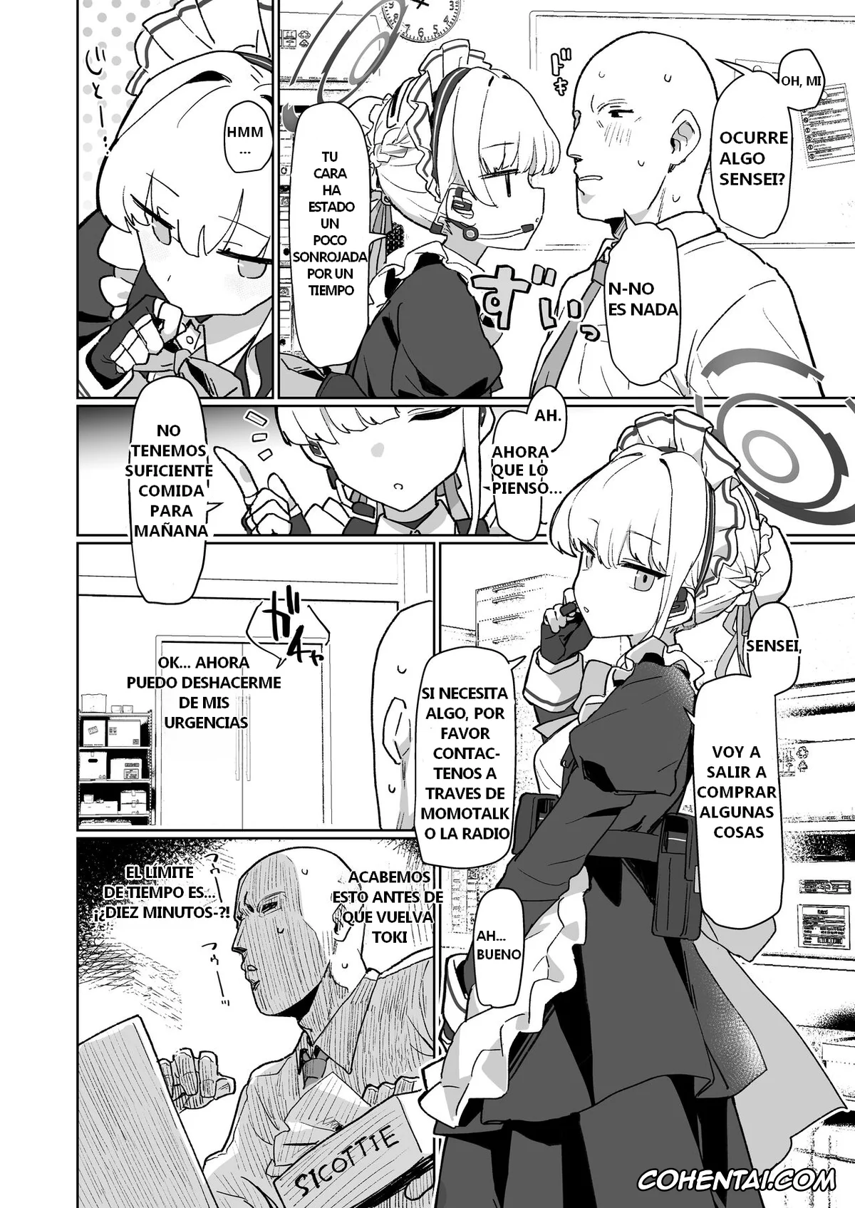 Blue Archive hentai, Sensei hentai, Toki Asuma hentai, Dokidoki Toki★Meki Maid Kiss (Blue Archive), pagina 3