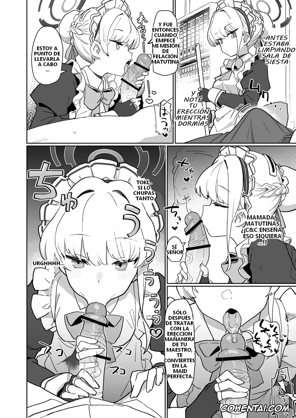 Blue Archive hentai, Sensei hentai, Toki Asuma hentai, Dokidoki Toki★Meki Maid Kiss (Blue Archive), pagina 9