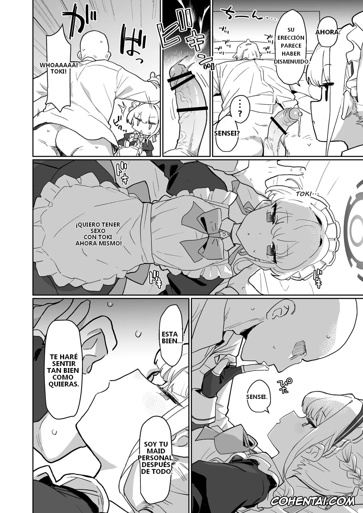Blue Archive xxx, Sensei xxx, Toki Asuma xxx, Dokidoki Toki★Meki Maid Kiss (Blue Archive), pagina 13