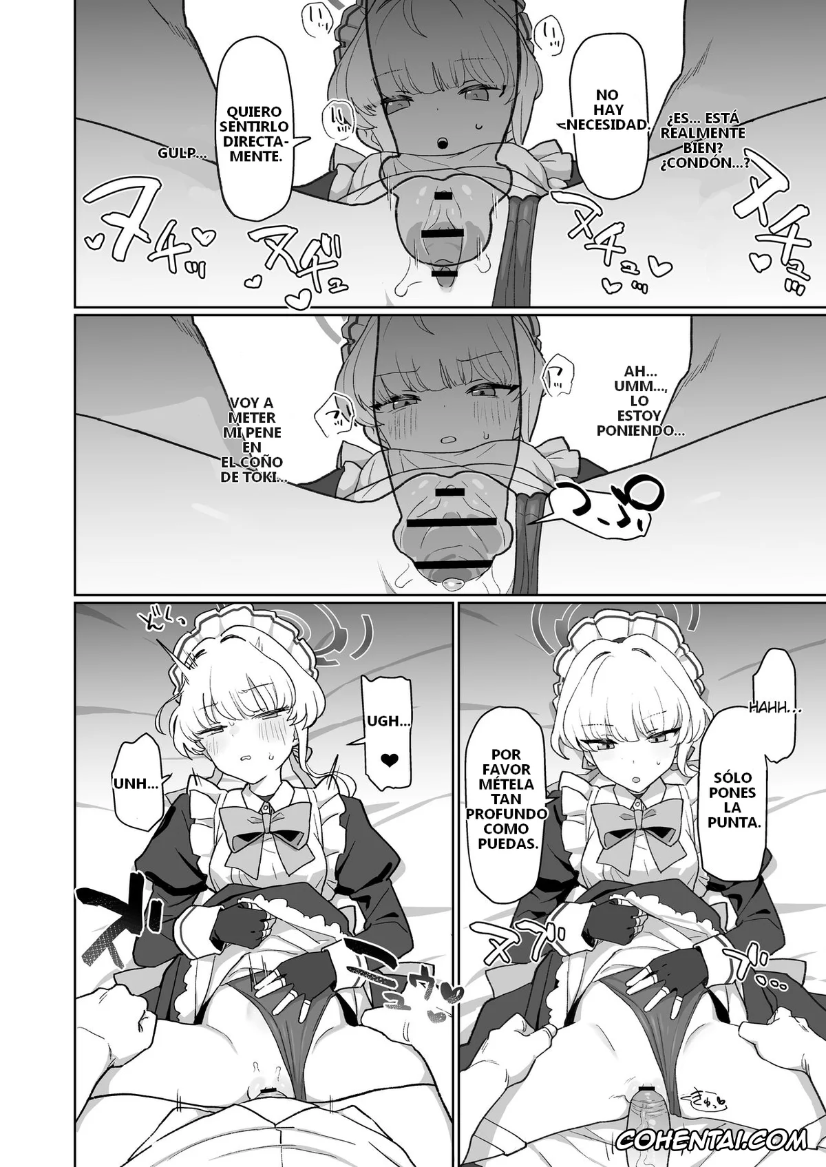 Blue Archive hentai, Sensei hentai, Toki Asuma hentai, Dokidoki Toki★Meki Maid Kiss (Blue Archive), pagina 15