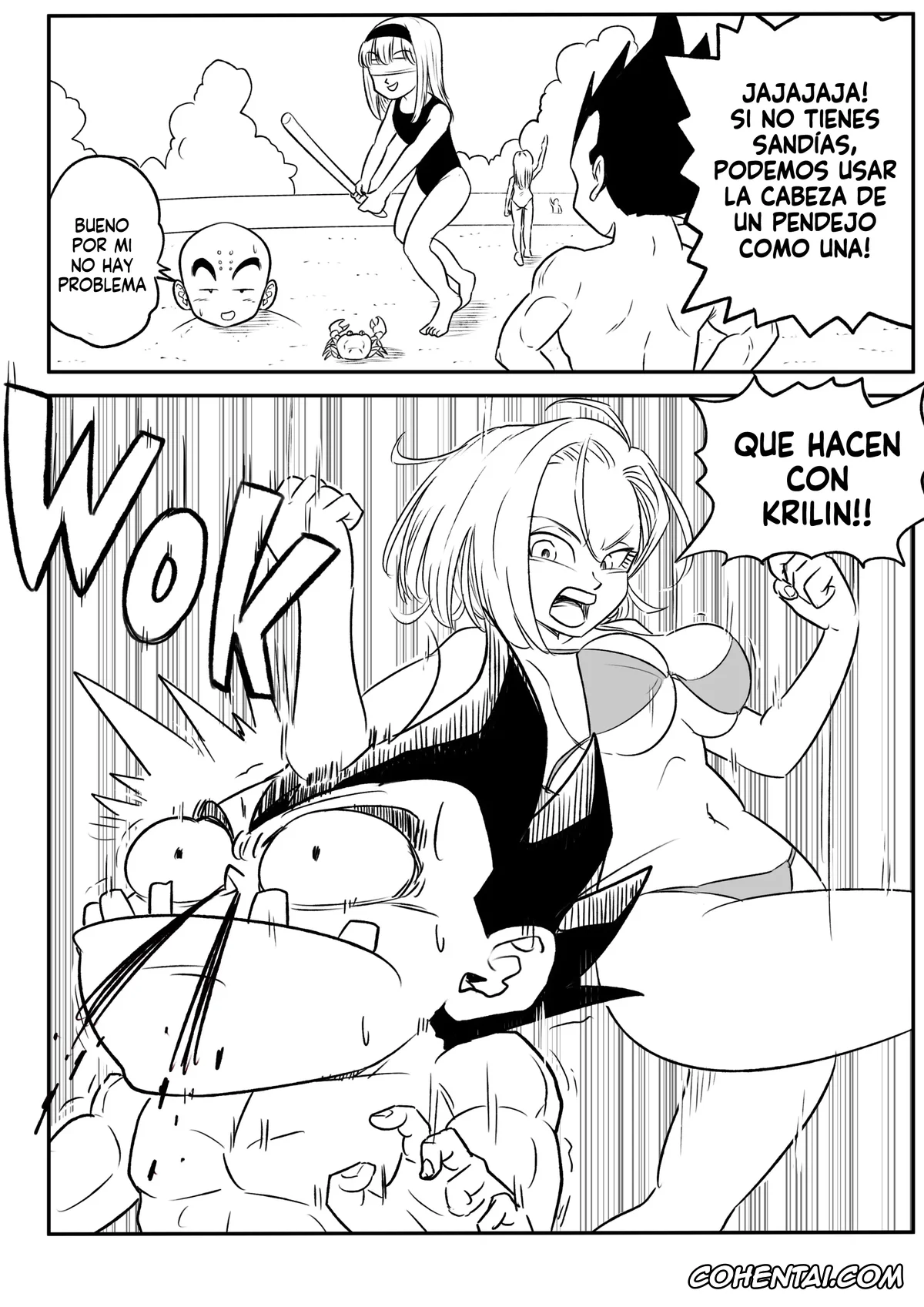 Dragon Ball Z xxx, Android 18 xxx, Bulma Briefs xxx, Krillin xxx, Vegeta xxx, Yamcha xxx, Kinpatsu NTR~Kyokon Mesu Ochi (Dragon Ball Z), pagina 4